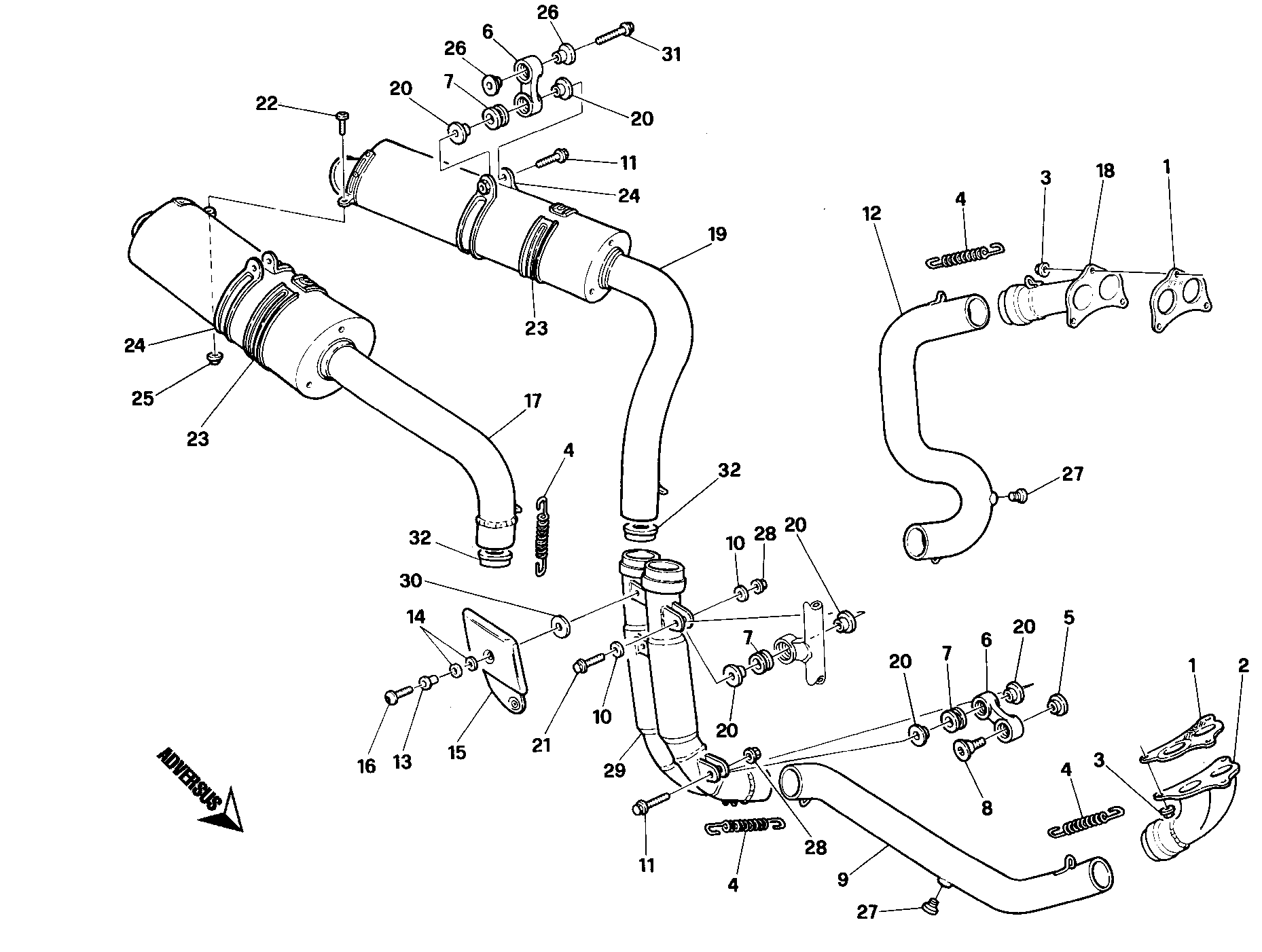 019 ECHAPPEMENT POUR SUPERBIKE 748 1995