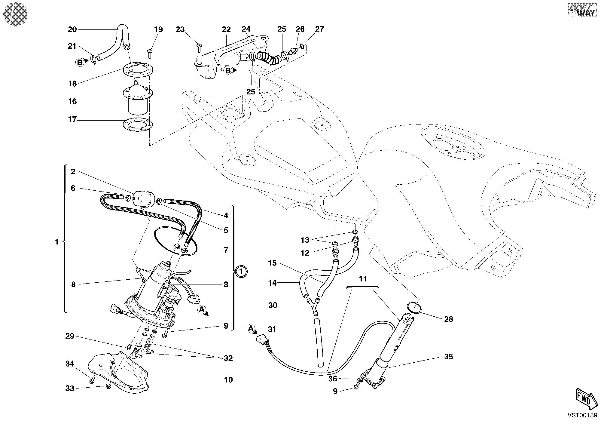 037 POMPE A CARBURANT POUR MULTISTRADA 1000 2004