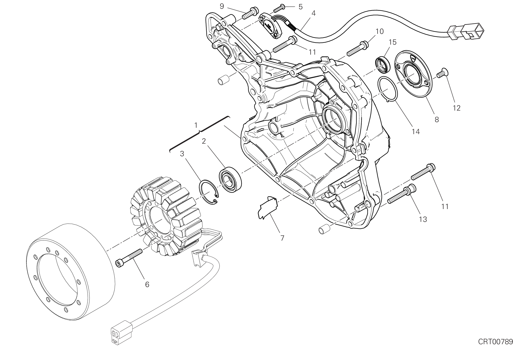 04B COUVERCLE GENERATEUR POUR SCRAMBLER 1100 2019