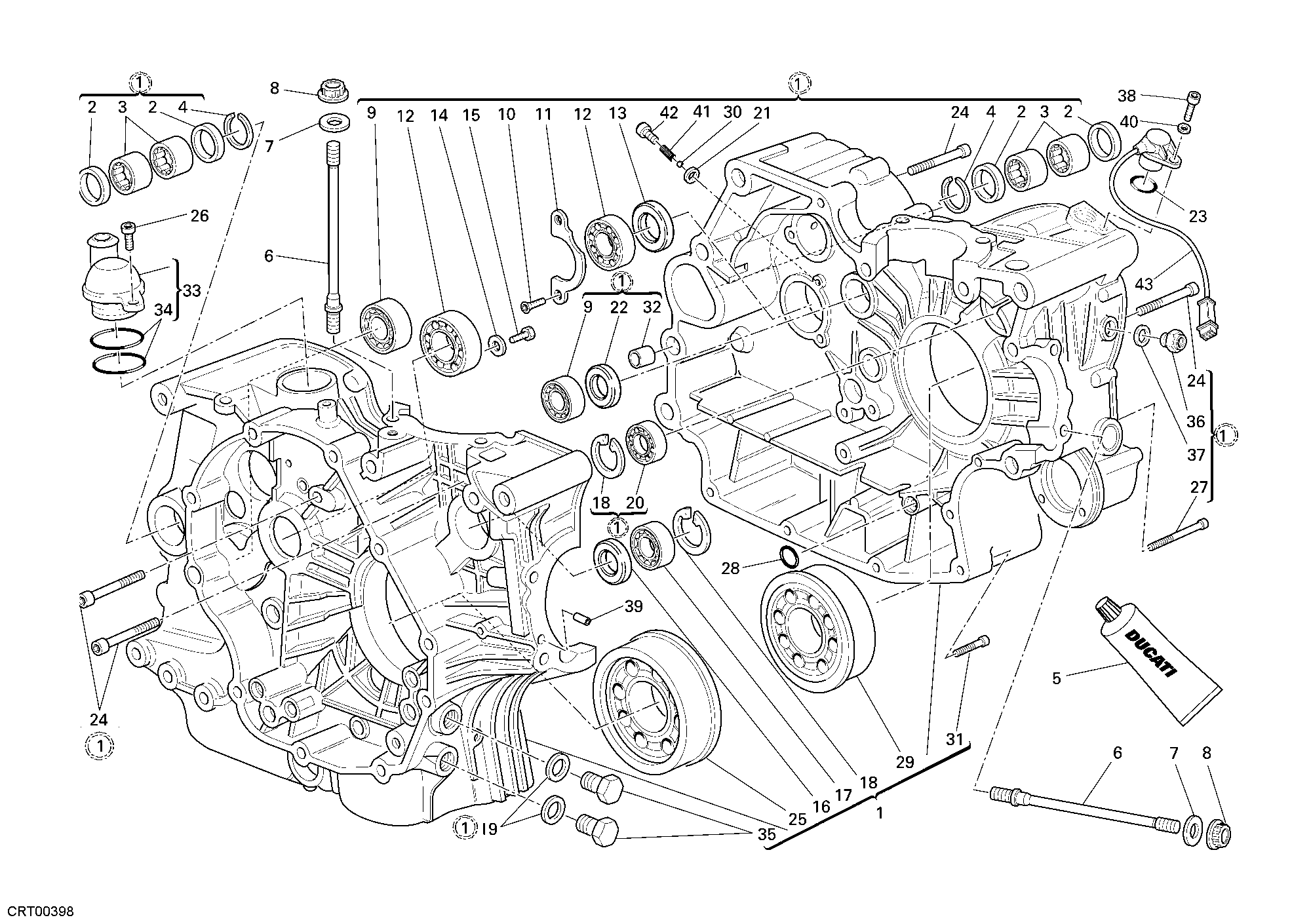 010 CARTER MOTEUR POUR MONSTER 696 2009