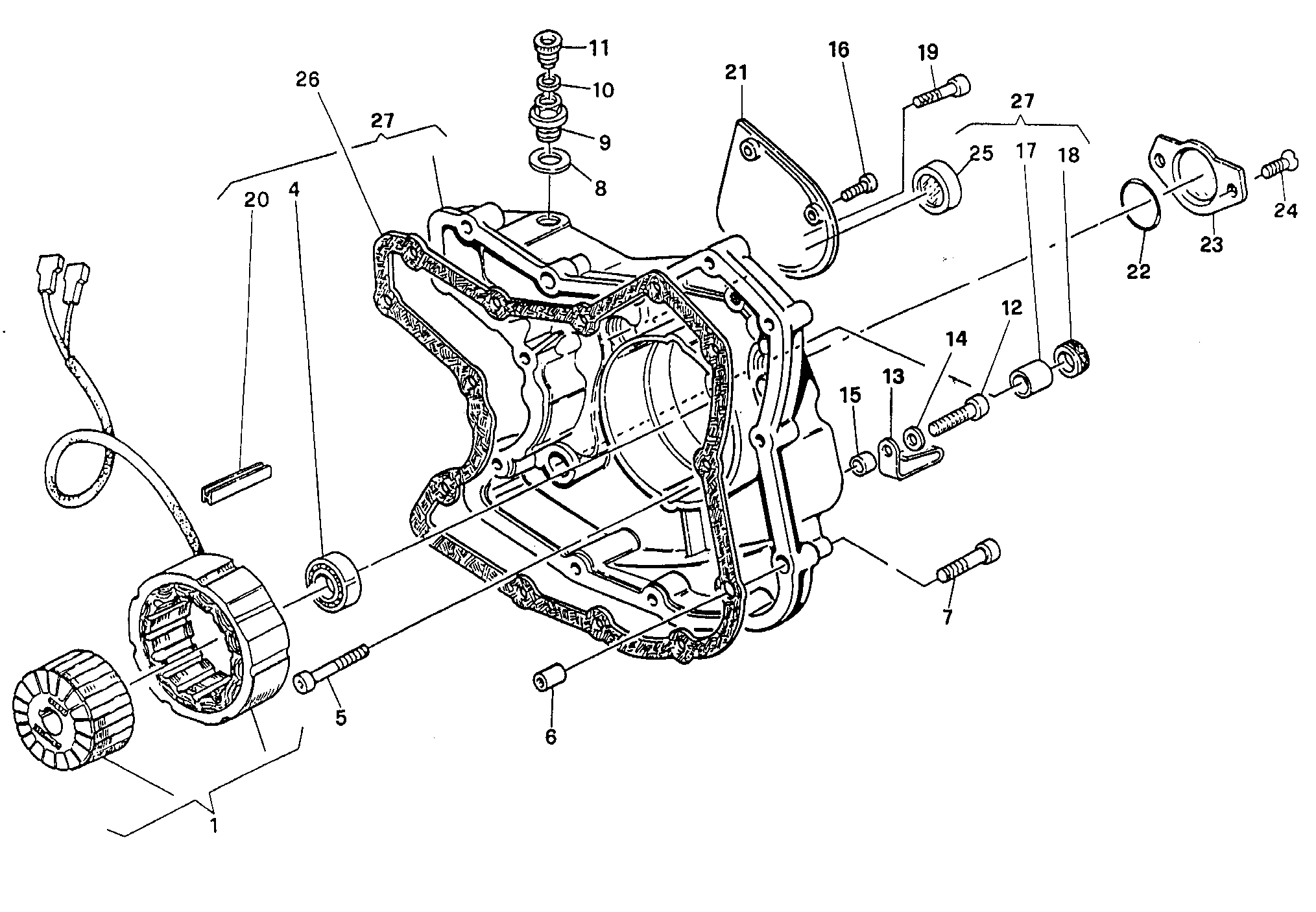 011 COUVERCLE GENERATEUR POUR SUPERSPORT 400 SS 1996