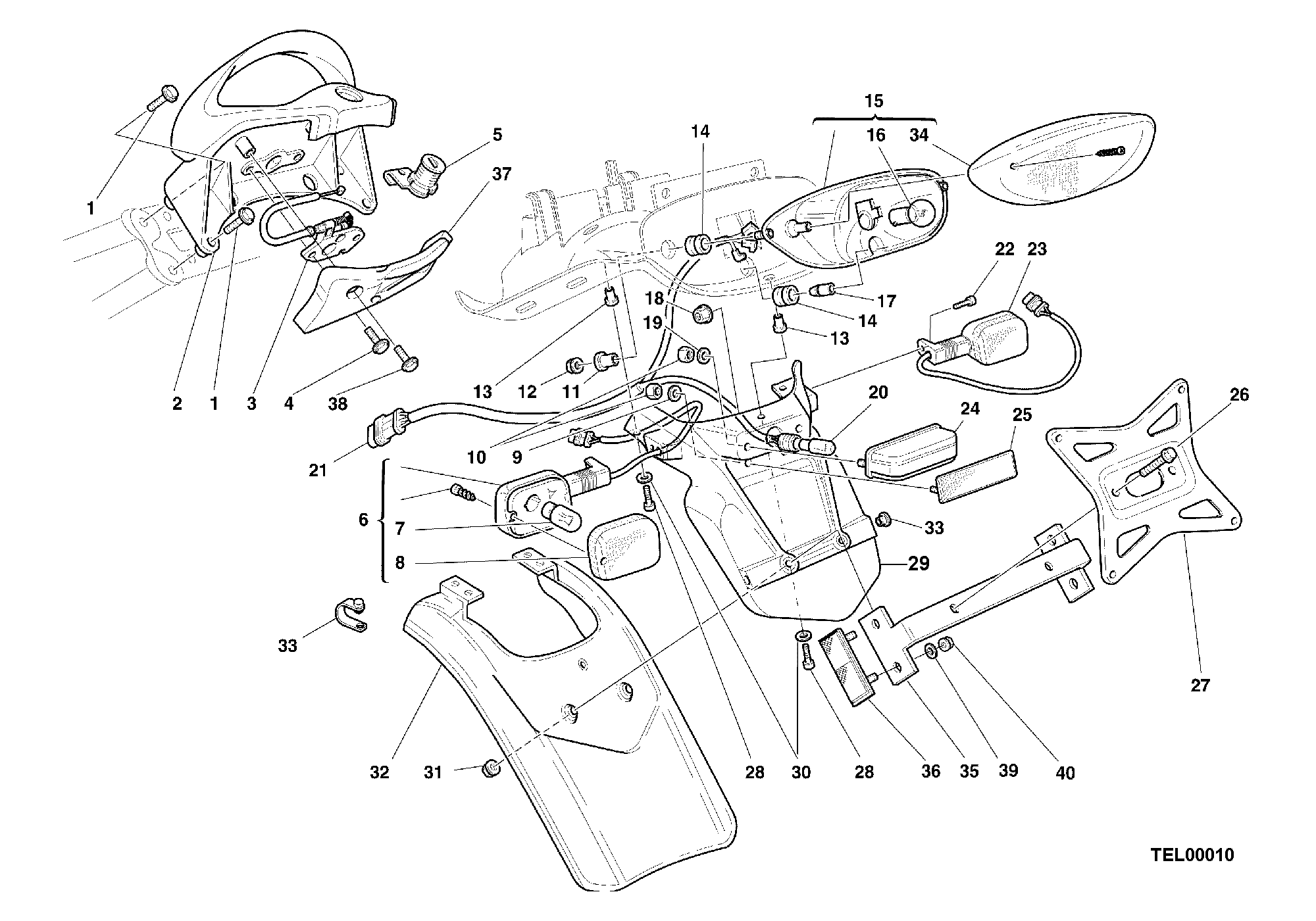 38A FEU ARRIERE USA POUR SPORT TOURING ST2 1999