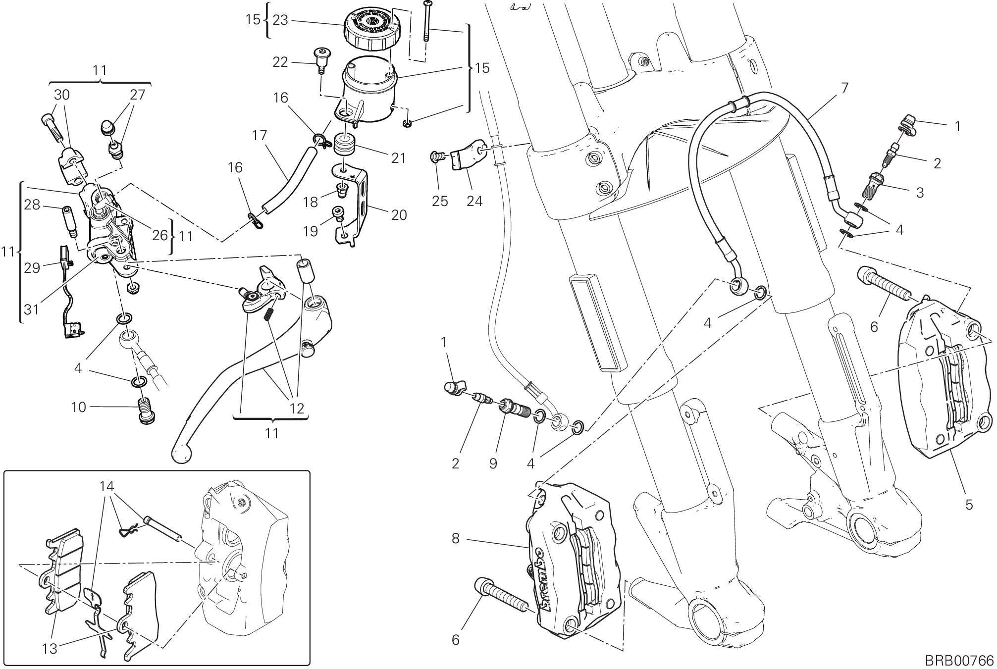 024 SYSTEME DE FREIN AVANT POUR SUPERSPORT 950 2023