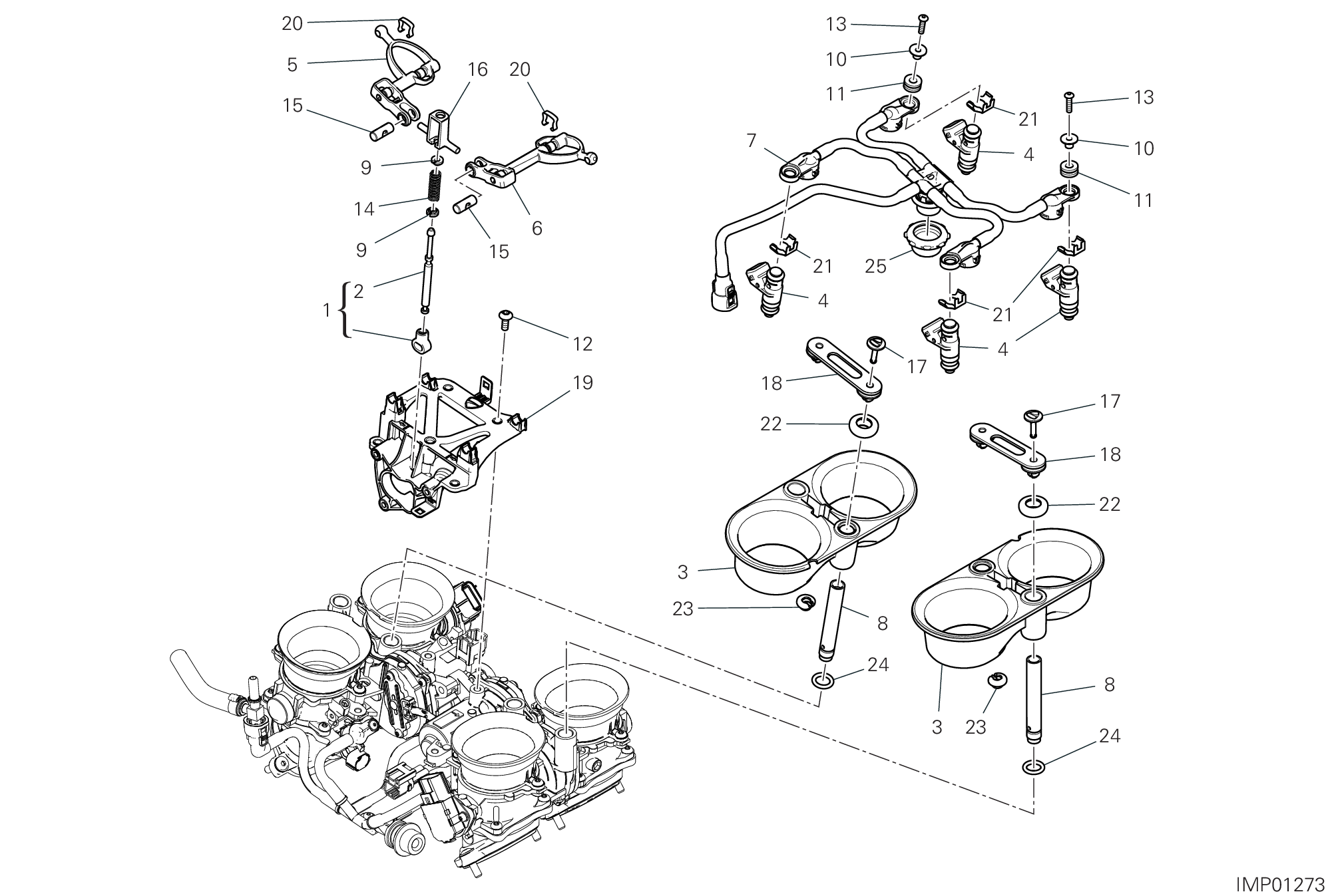 36B CORPS PAPILLON POUR SUPERBIKE PANIGALE V4 2024
