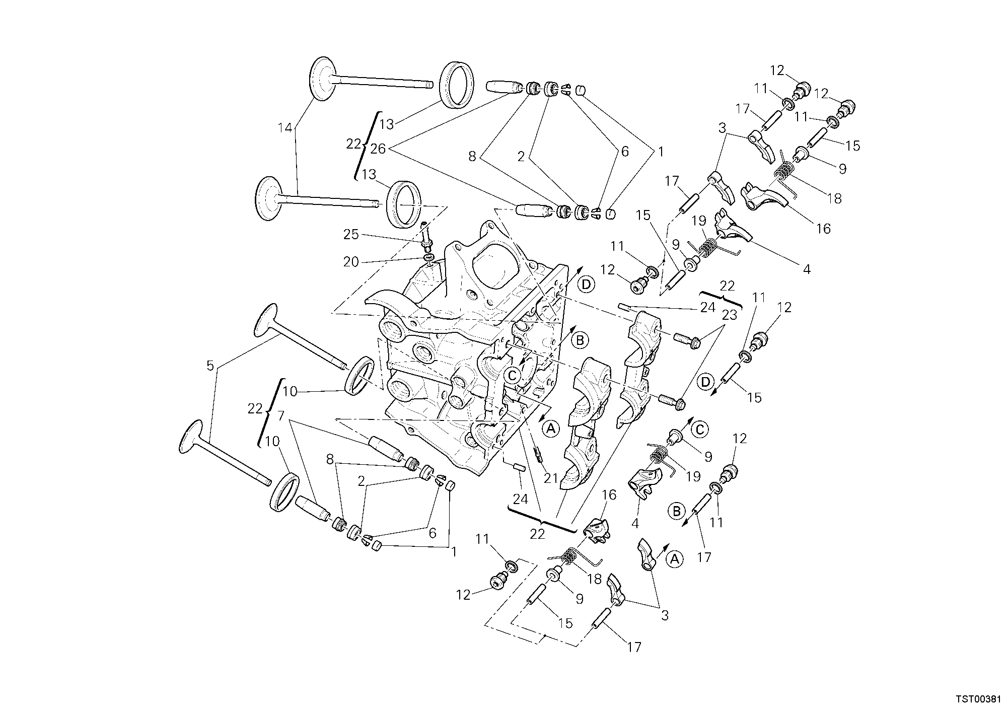 015 CULASSE HORIZONTALE POUR SUPERBIKE 1098 R 2009