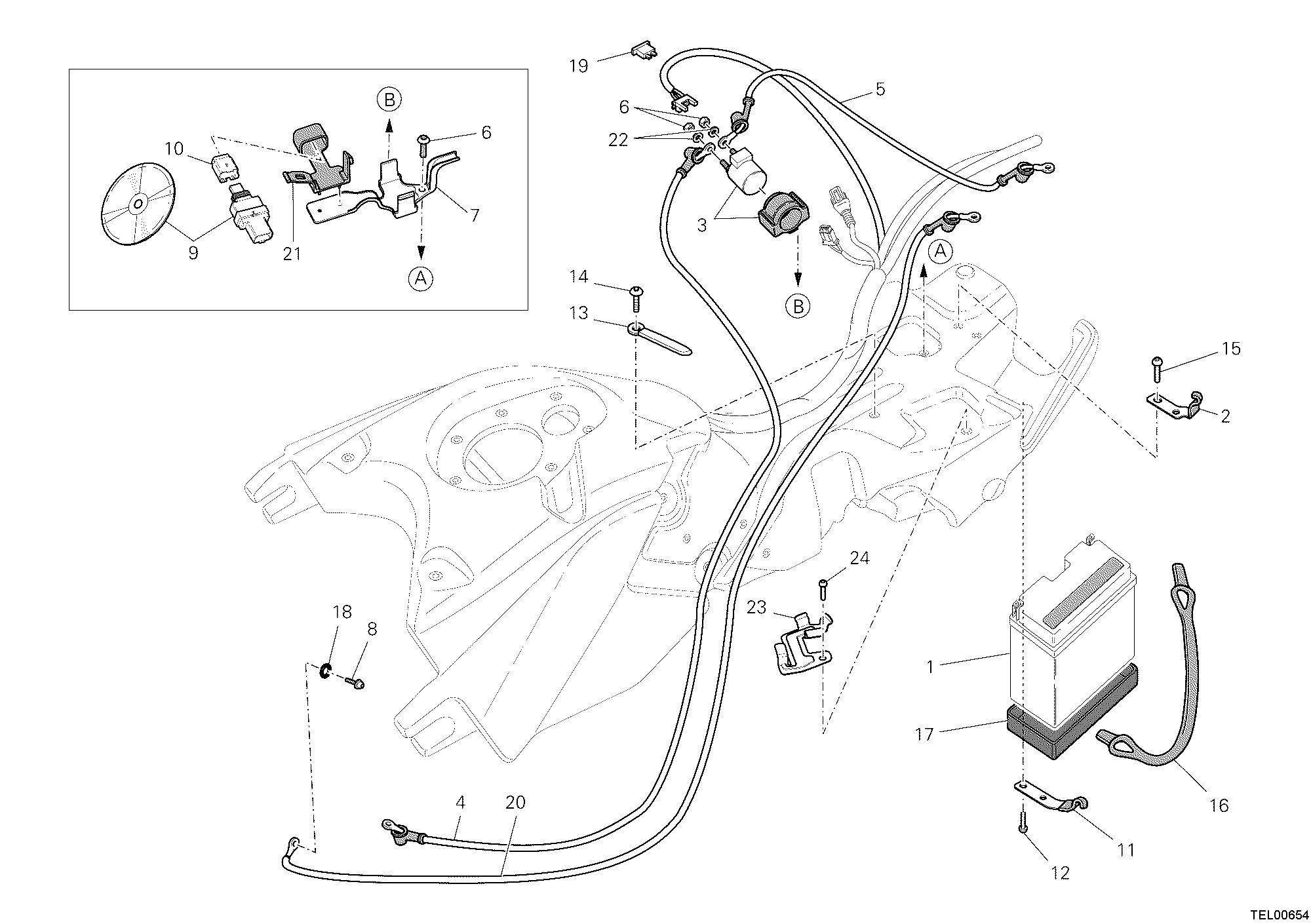 19A BATTERIE POUR HYPERMOTARD 796 2012