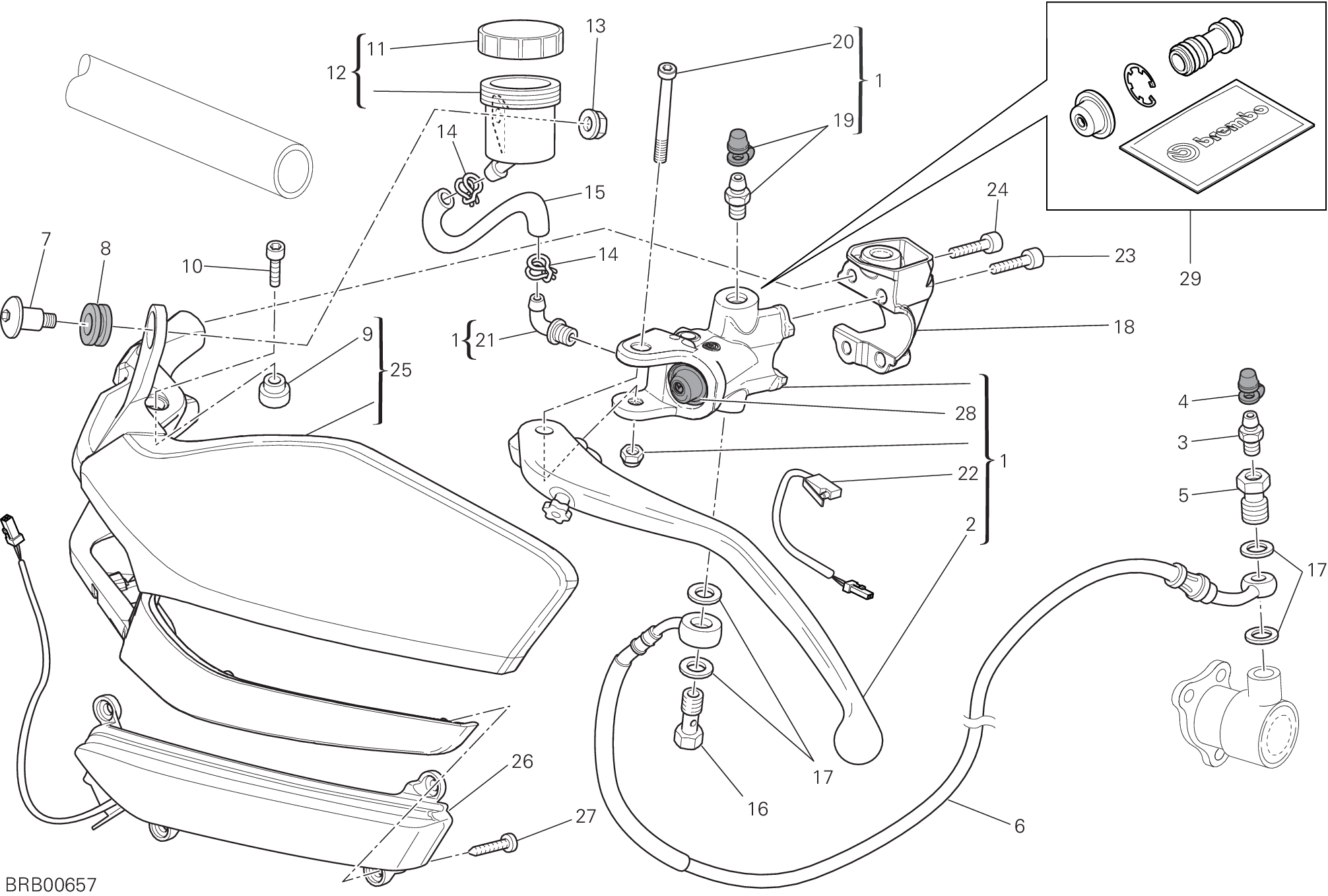 023 MAITRE CYLINDRE EMBRAYAGE POUR MULTISTRADA 1200 2012