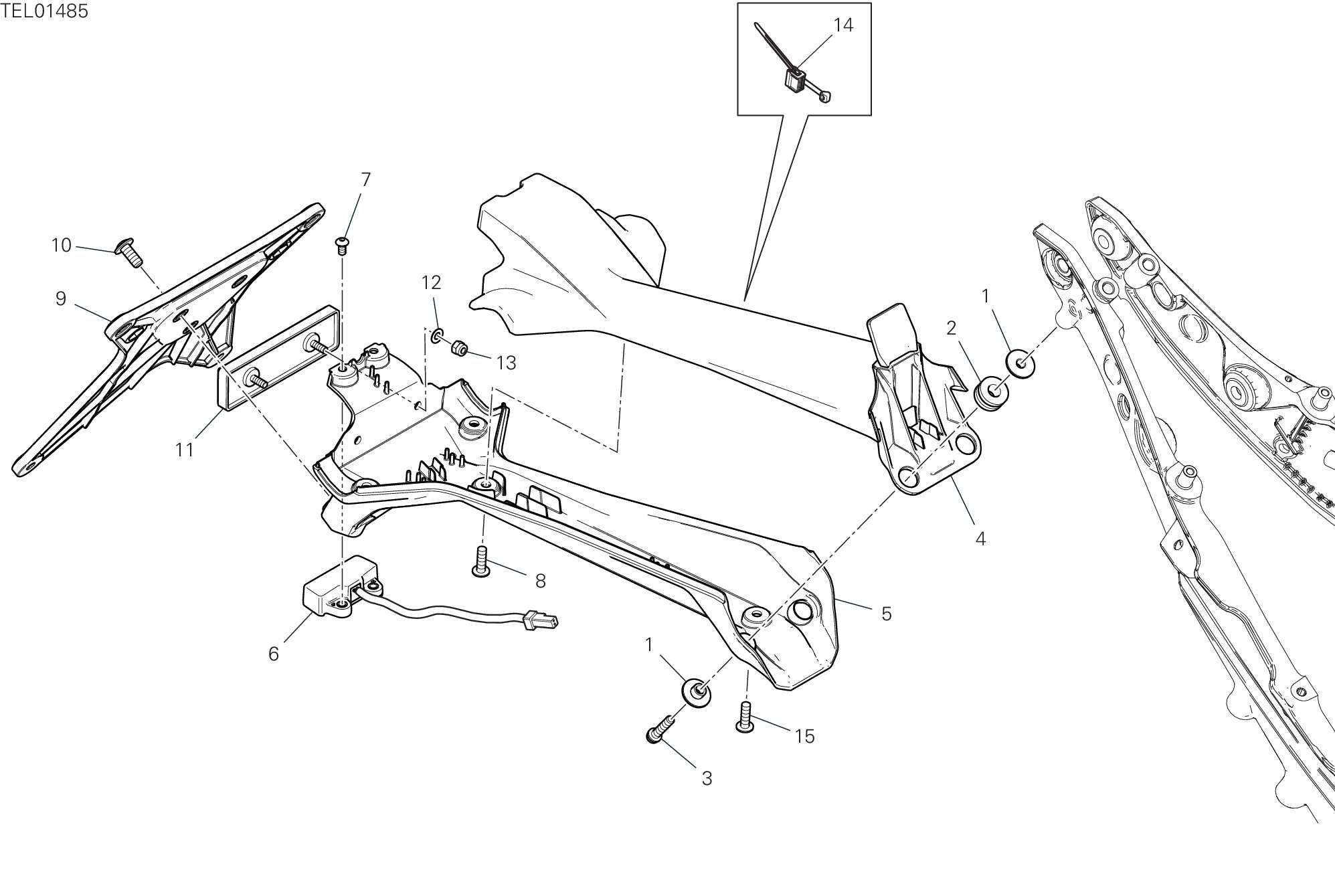 21A PORTE BALAI POUR SUPERBIKE PANIGALE V4 2023