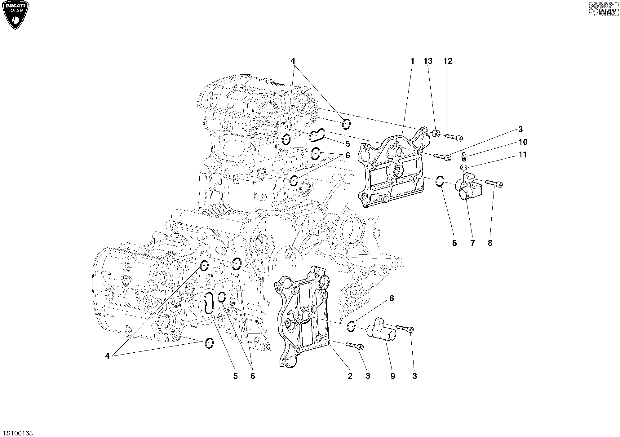 14A COUVECLES CULASSE POUR SUPERBIKE 999 RS 2004