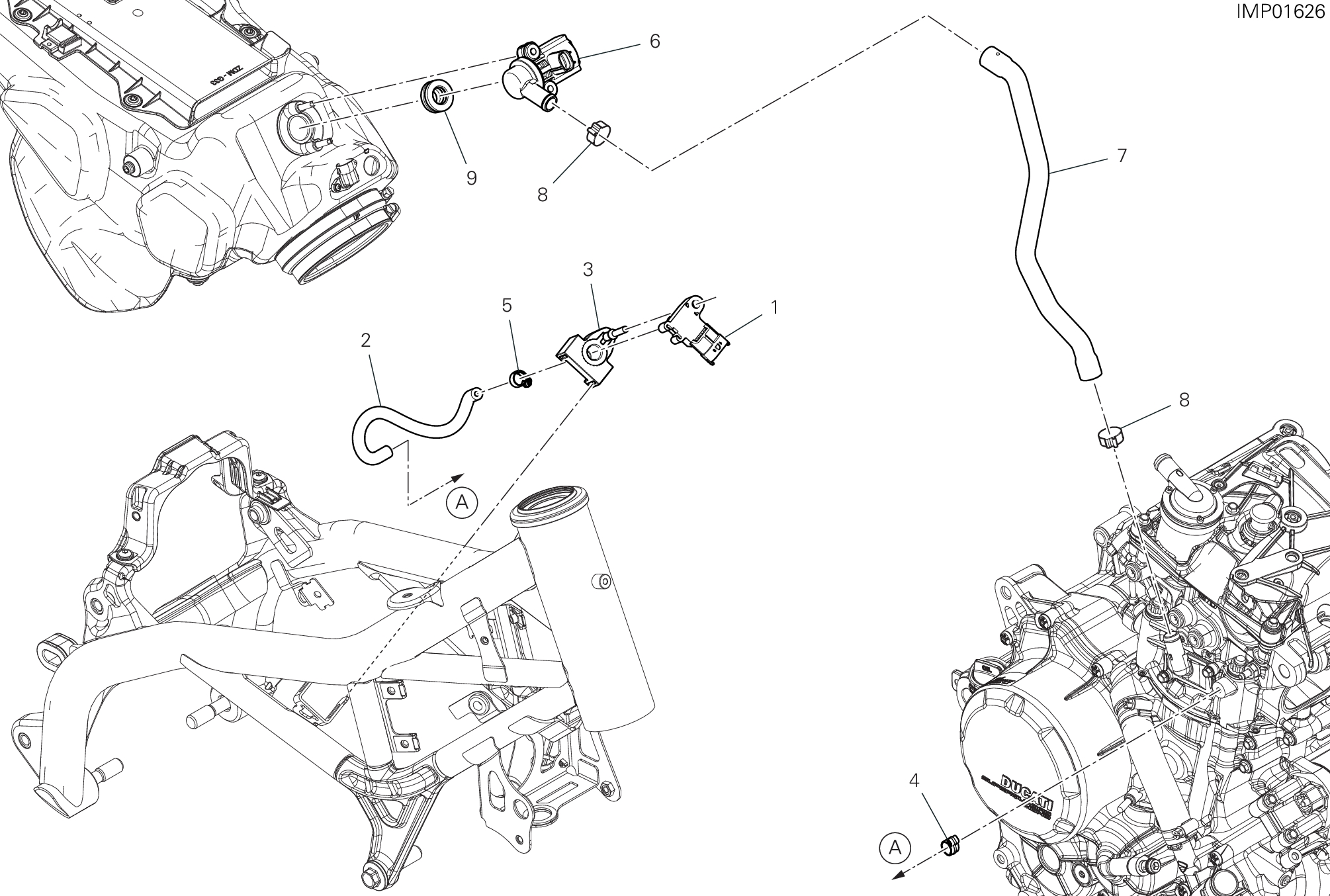 12E SYSTEME AIR SECONDAIRE POUR HYPERMOTARD 698 MONO 2024