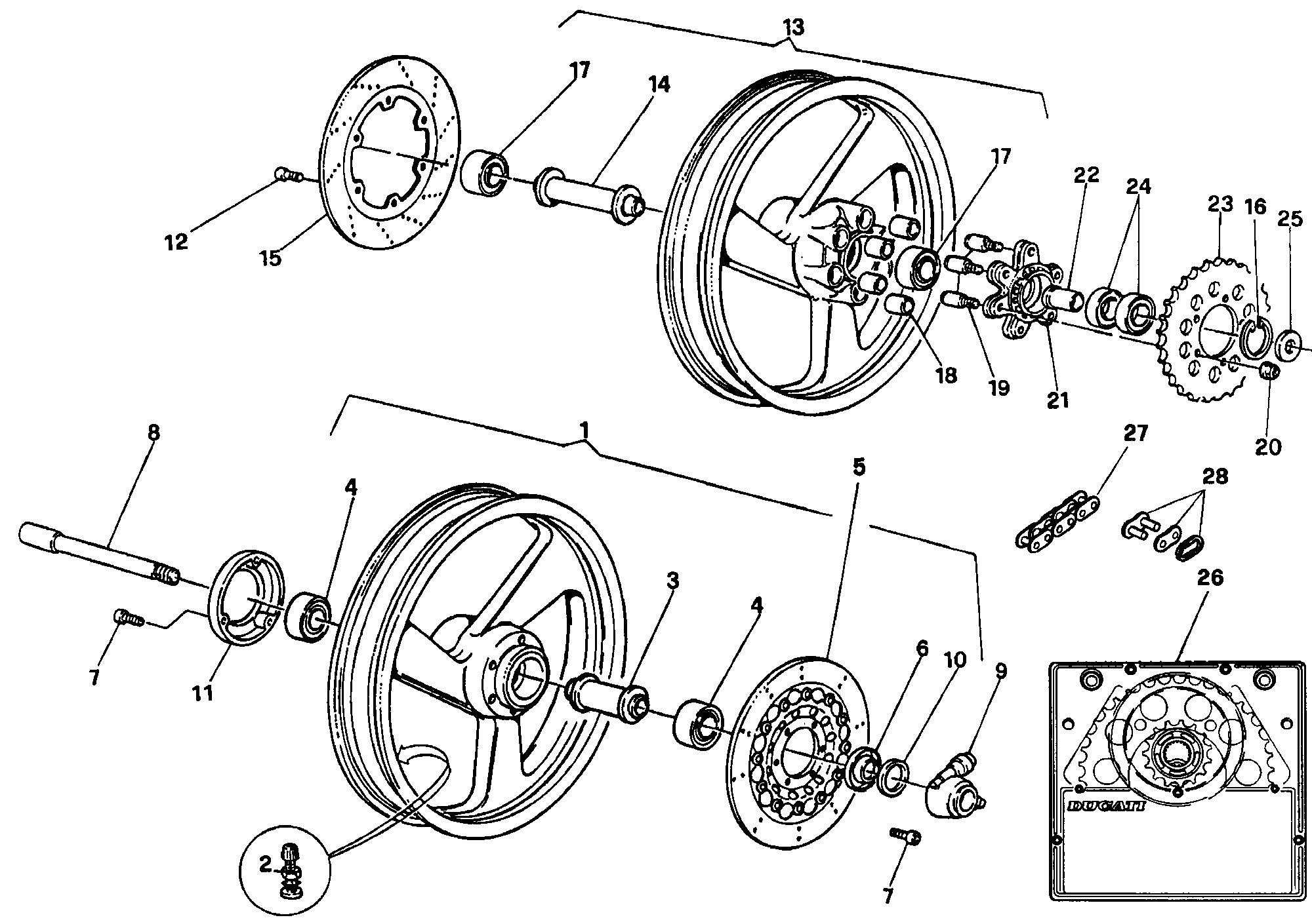 123 ROUES FM 006006 POUR SUPERSPORT 750 SS 1991