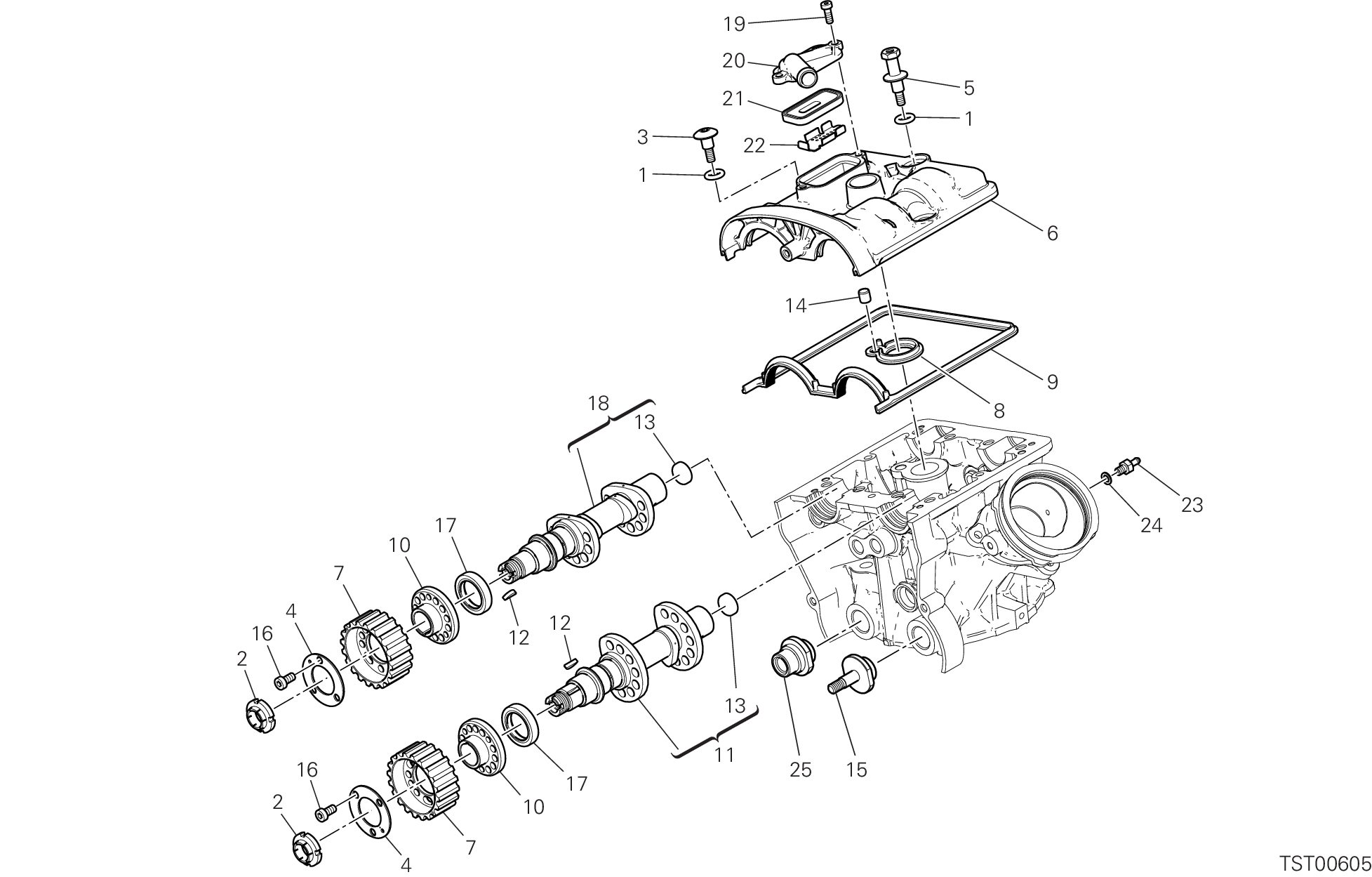 13A CULASSE VERTICALE DISTRIBUTION POUR MULTISTRADA 950 2017