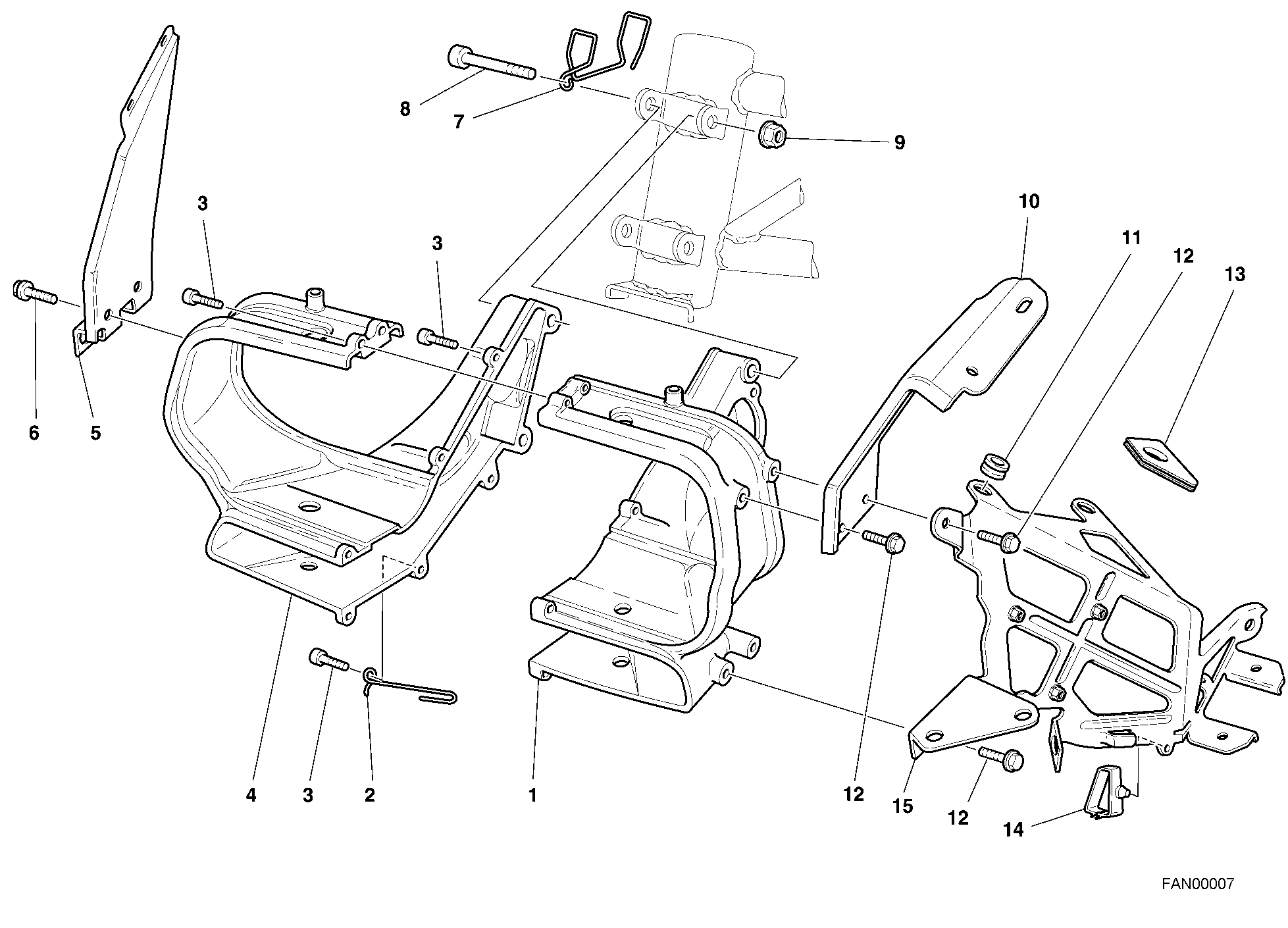 022 SUPPORT FEU AVANT POUR SPORT TOURING ST2 1999
