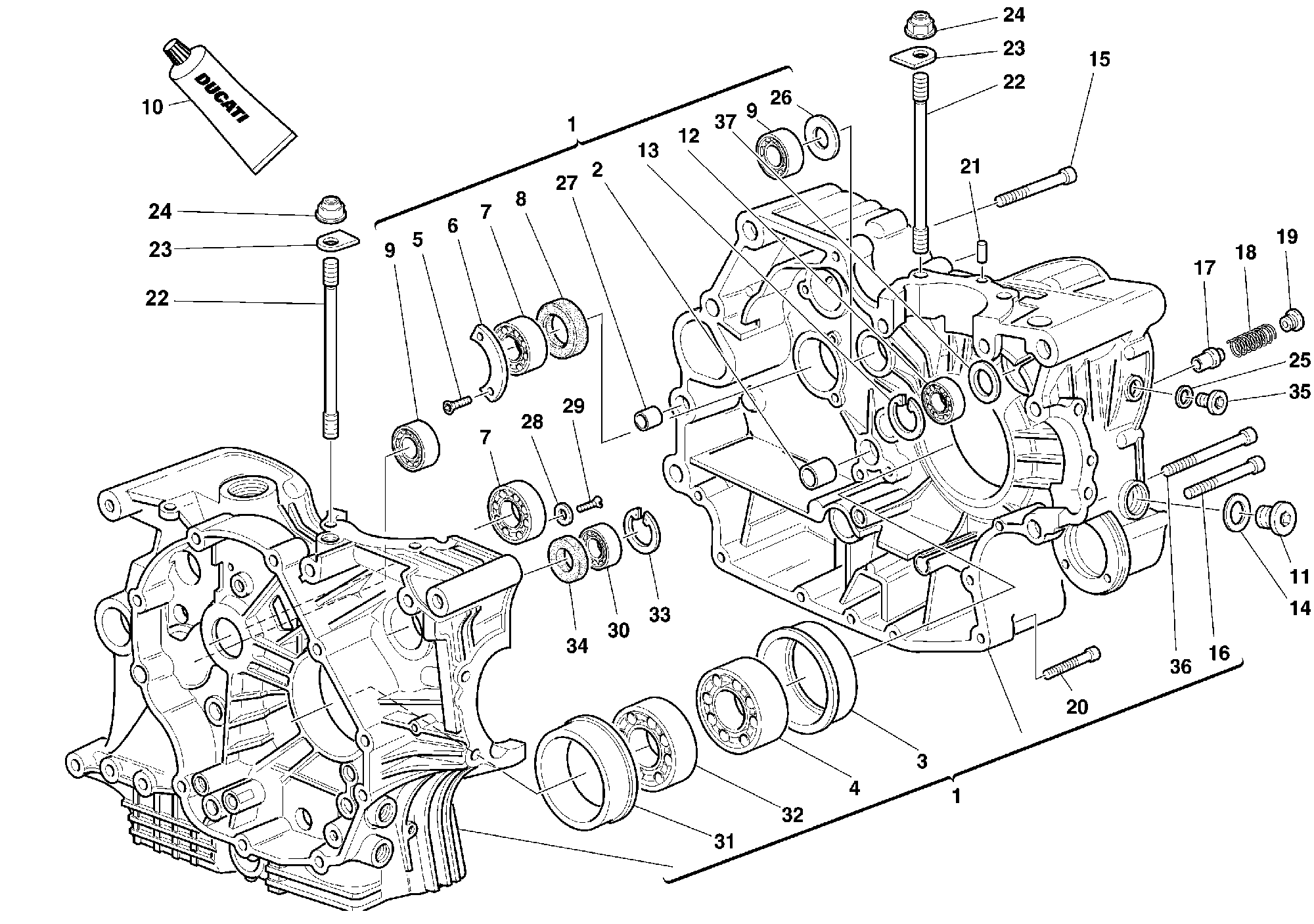 100 CARTER MOTEUR POUR SUPERBIKE 748 1999