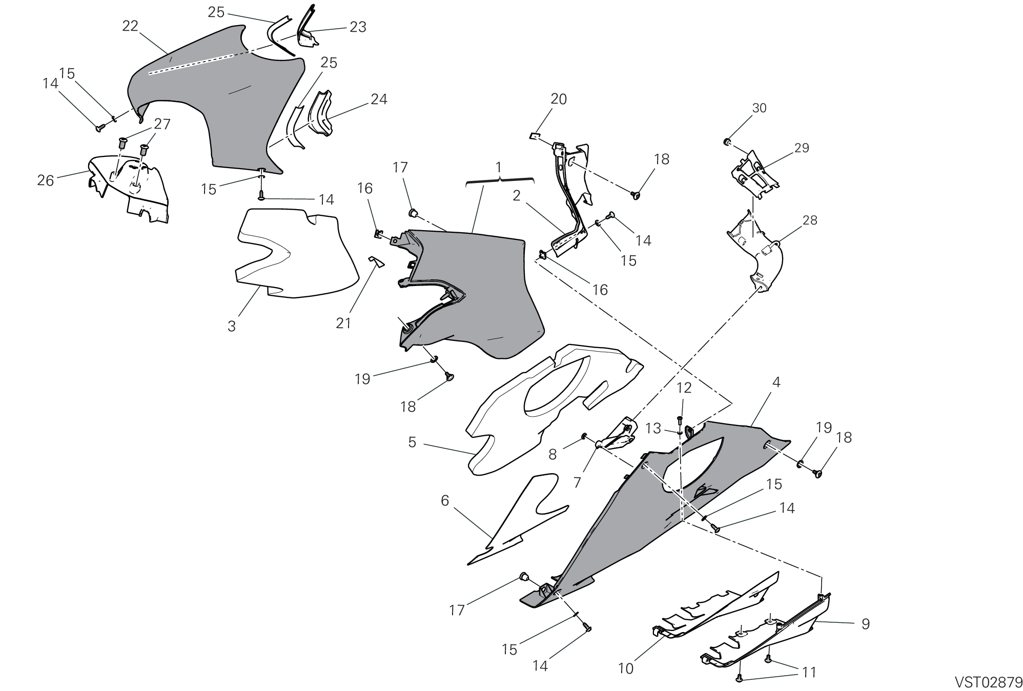 37C CARENE GAUCHE POUR SUPERBIKE PANIGALE V4 2025