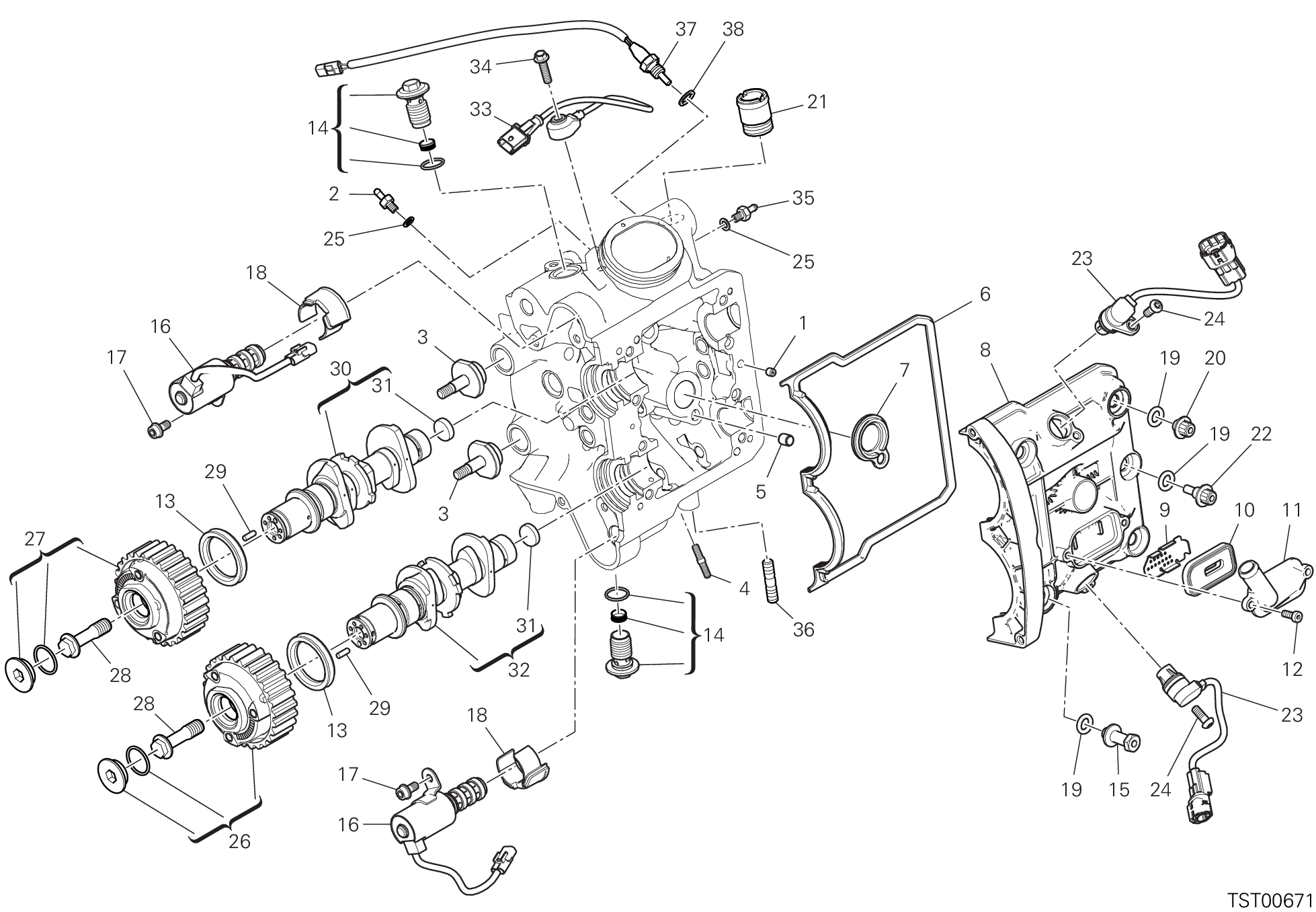 11B CULASSE HORIZONTALE DISTRIBUTION POUR DIAVEL 1260 2019