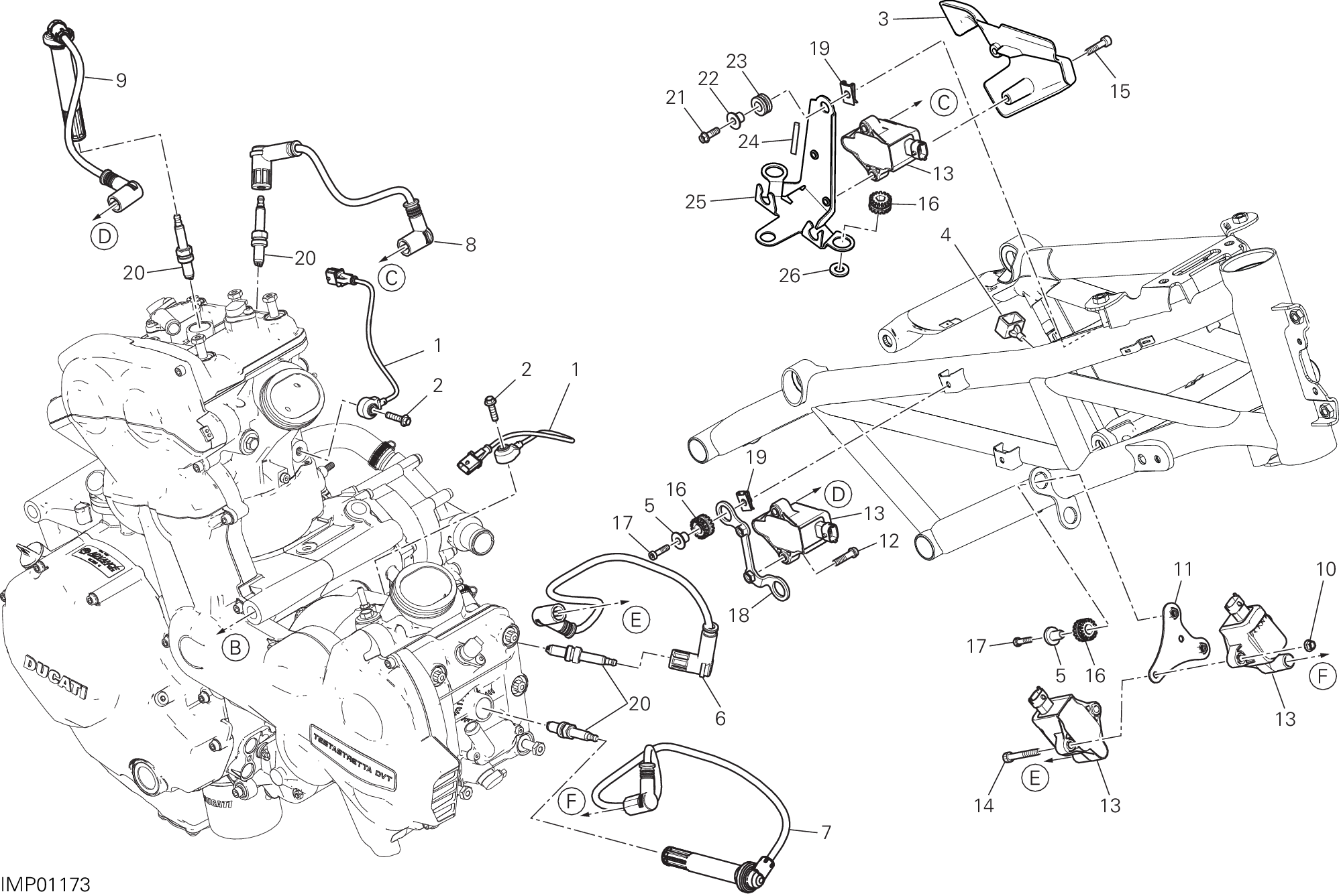 18C FAISCEAU DE FILS BOBINE POUR MULTISTRADA 1260 ENDURO 2019