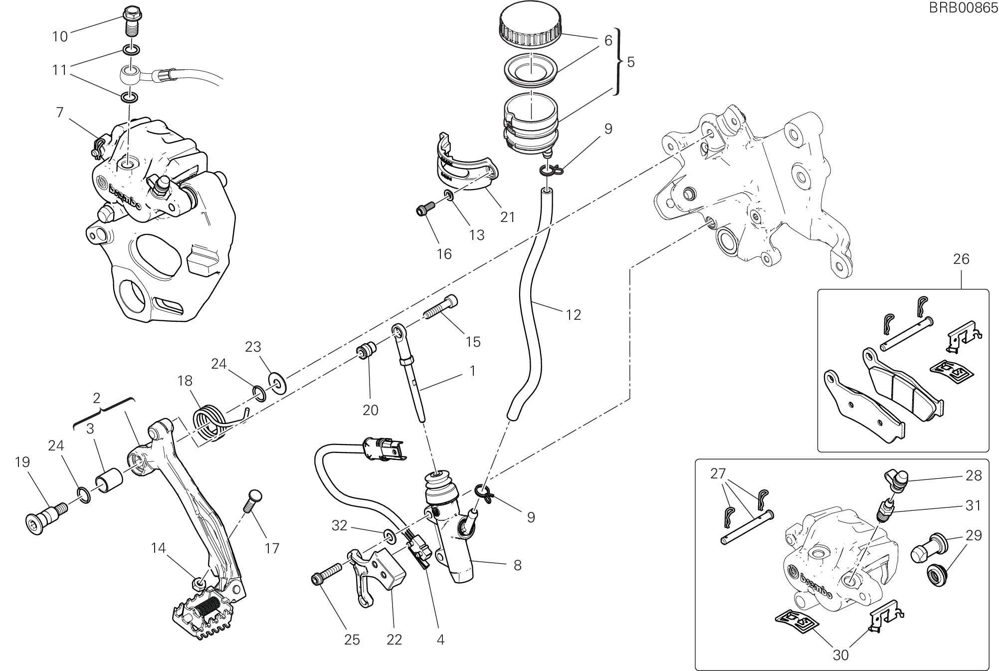 20D SYSTEME DE FREIN ARRIERE POUR MULTISTRADA V4 RALLY RADAR 2023