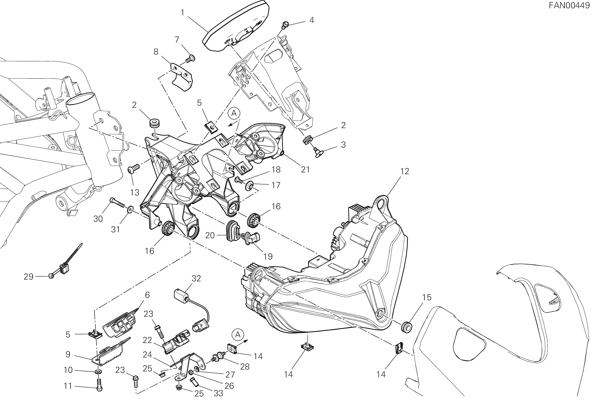020 FEU AVANT POUR SUPERSPORT 950 2024