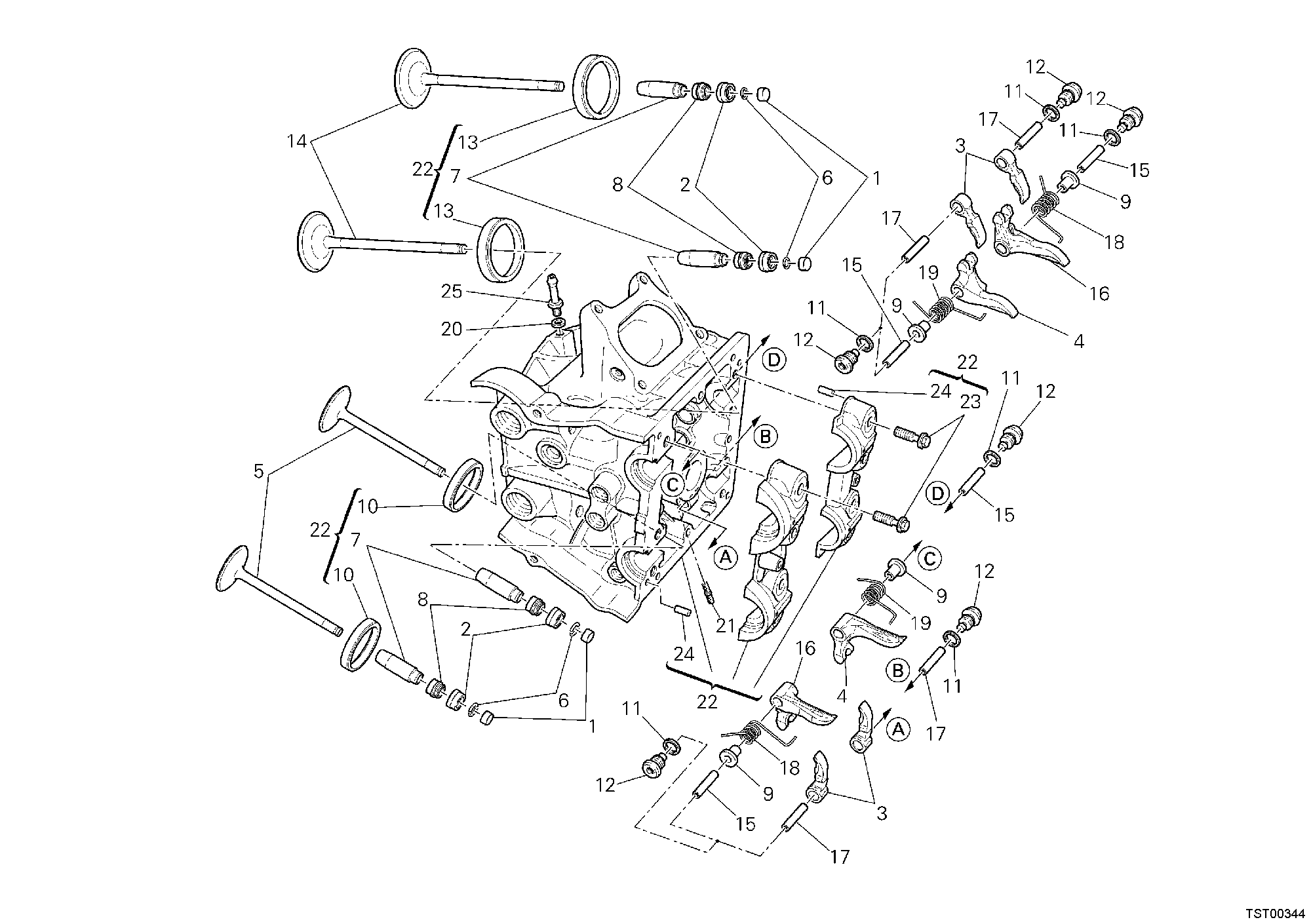 015 CULASSE HORIZONTALE POUR SUPERBIKE 1098 2008