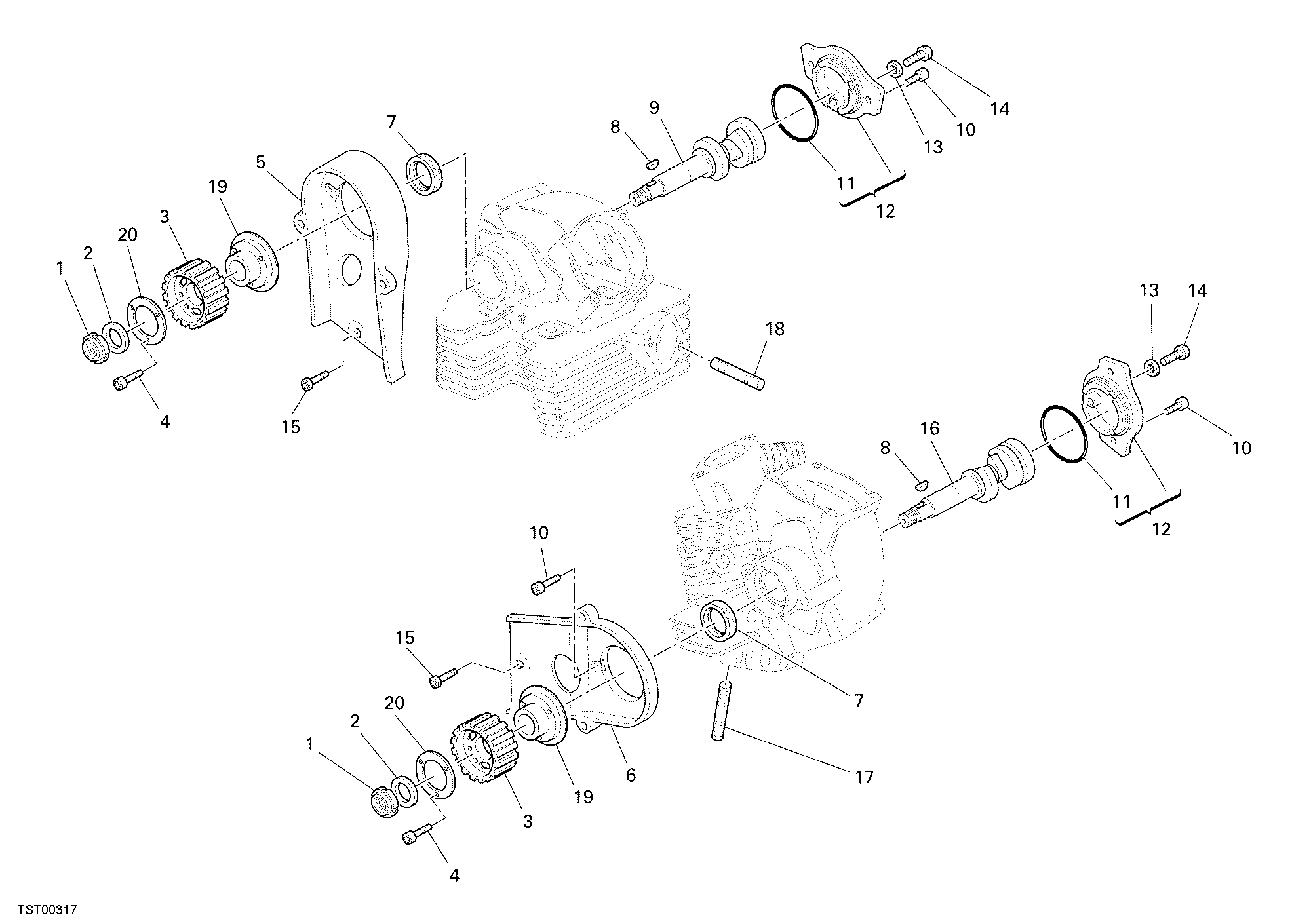 013 ARBRE A CAMES POUR HYPERMOTARD 1100 S 2008