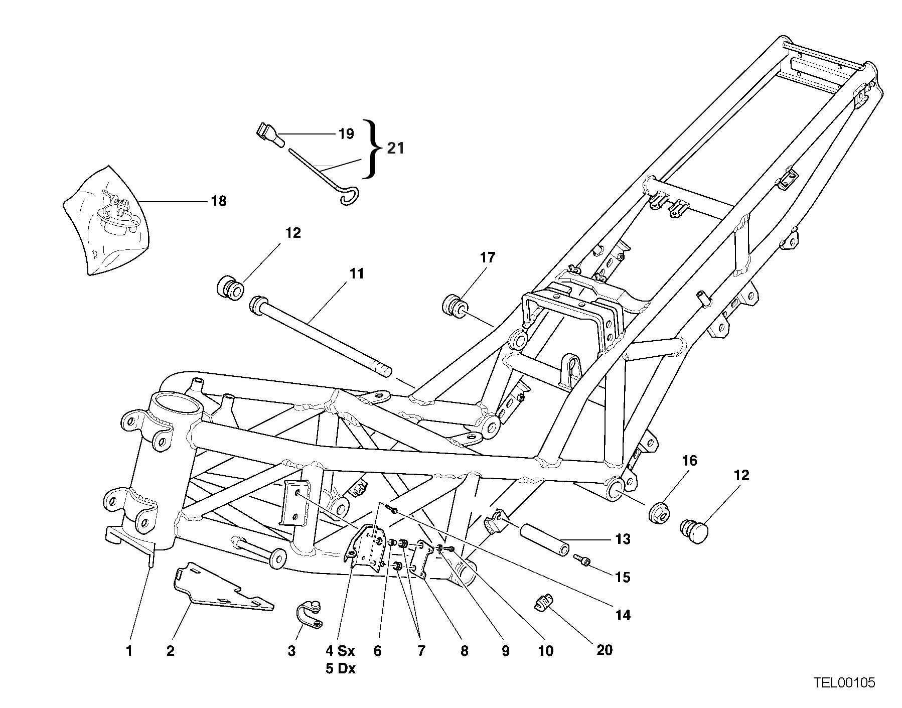 019 CADRE POUR SPORT TOURING ST4 2001