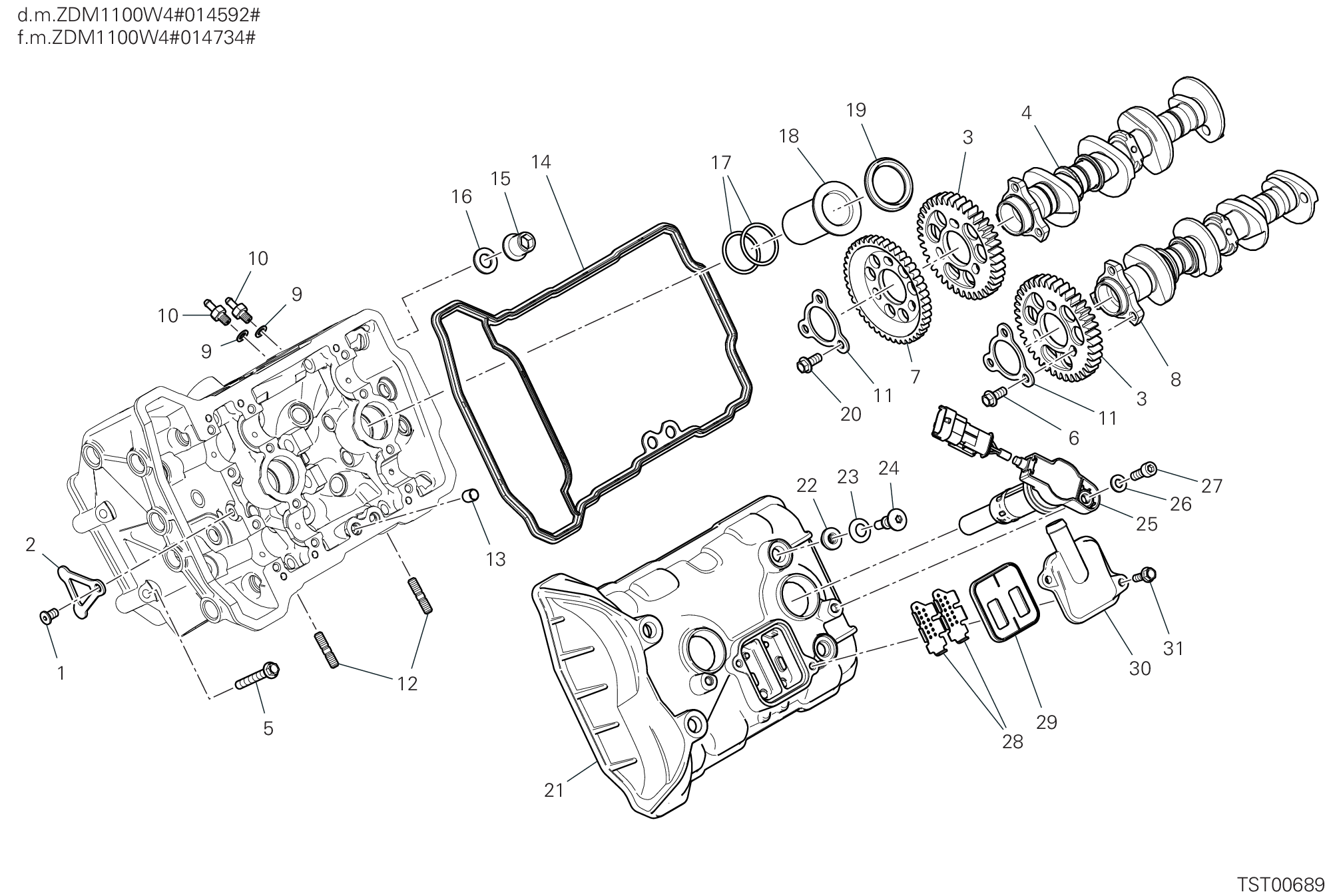 12A CULASSE AVANT DISTRIBUTION POUR SUPERBIKE PANIGALE V4 2020