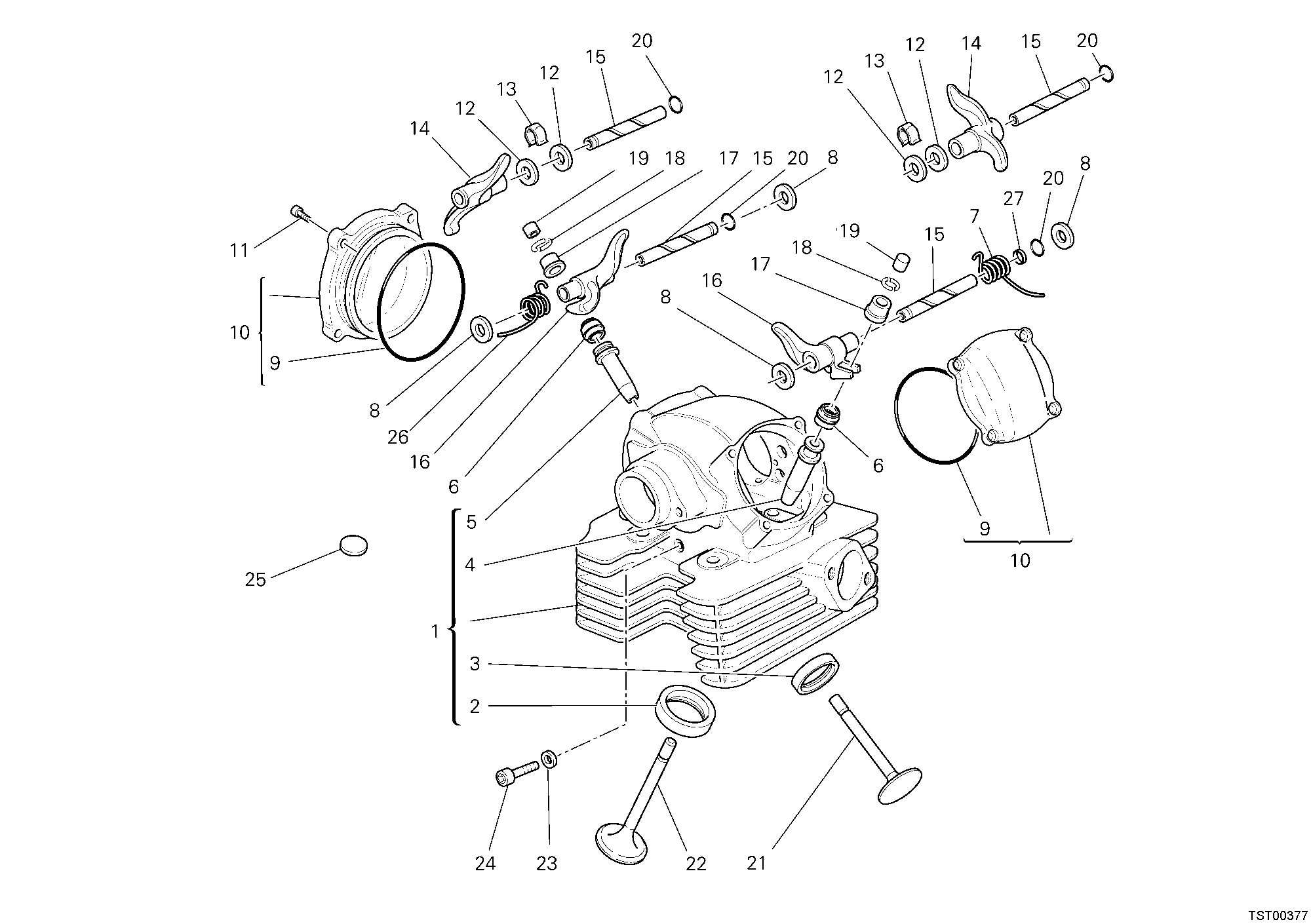 014 CULASSE VERTICALE POUR MULTISTRADA 1100 2008
