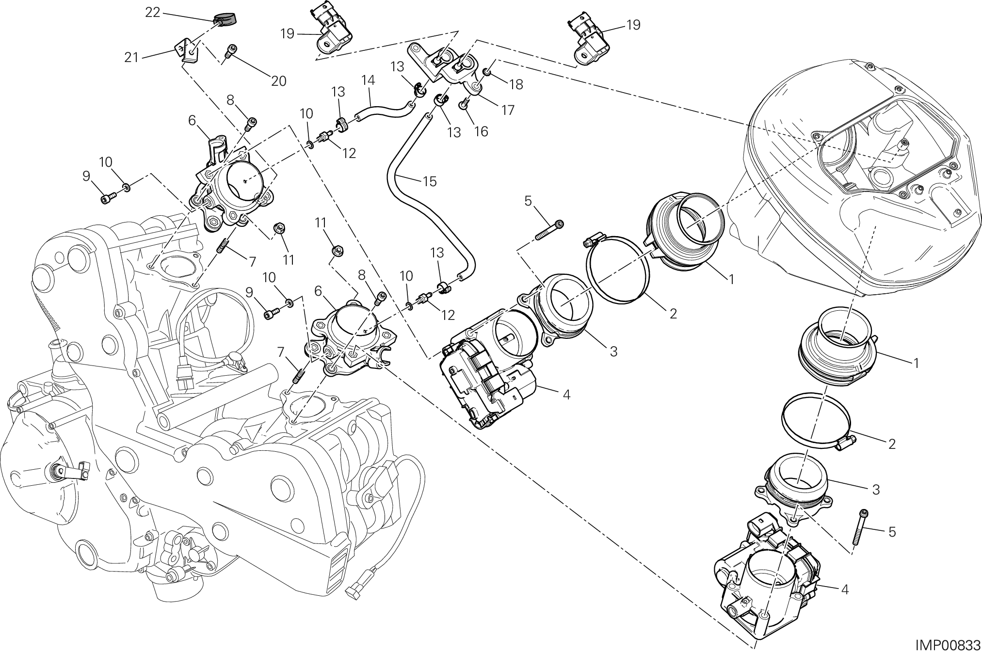 016 CORPS PAPILLON POUR HYPERMOTARD 2015