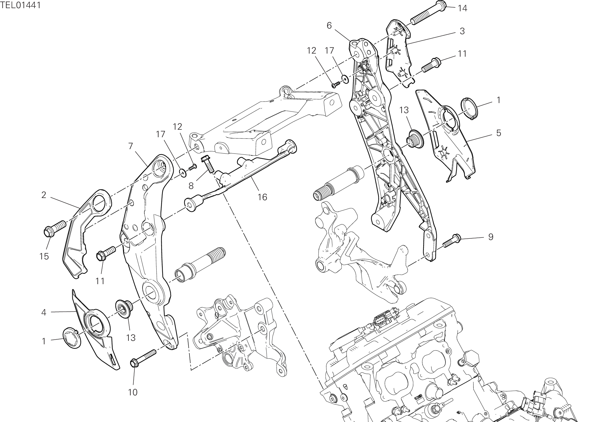 33C ENSEMBLE PLAQUES CADRE POUR MULTISTRADA V4 2023
