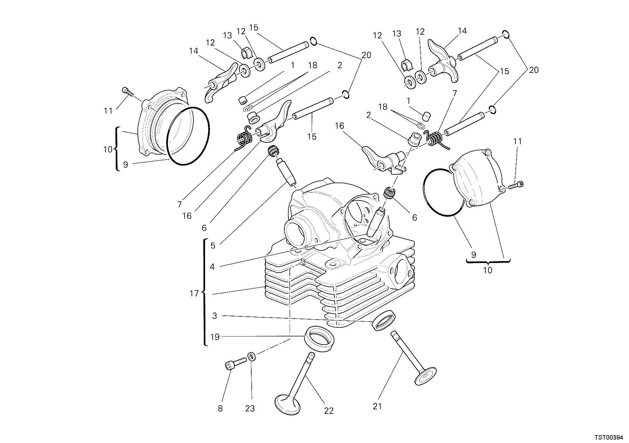 014 CULASSE VERTICALE POUR HYPERMOTARD 1100 EVO 2010