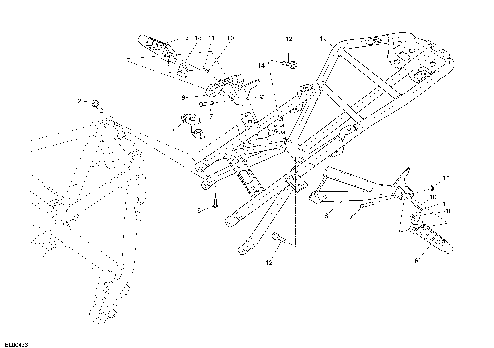 027 CADRE ARRIERE POUR SUPERBIKE 848 2008
