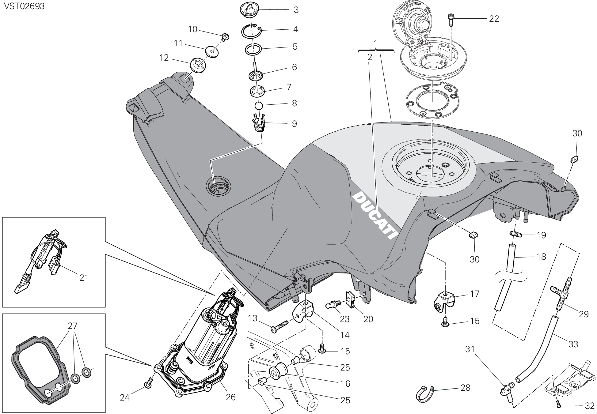 30A RSERVOIR POUR SUPERBIKE PANIGALE V4 2022 WORLD CHAMPION SBK REPLICA 19 2024