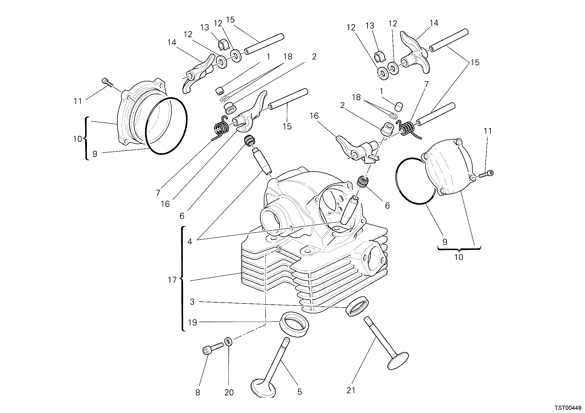 014 CULASSE VERTICALE POUR HYPERMOTARD 796 2011