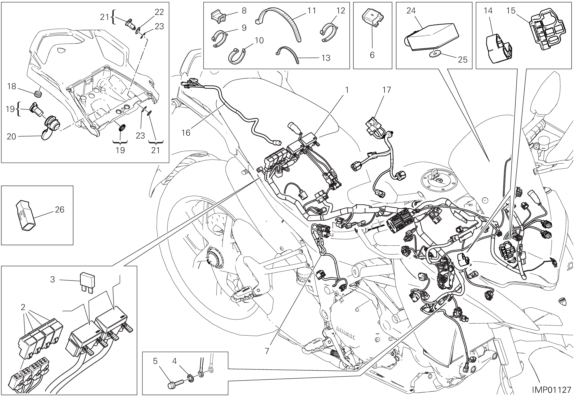 18B FAISCEAU DE FILS POUR MULTISTRADA 1260 S D AIR 2019