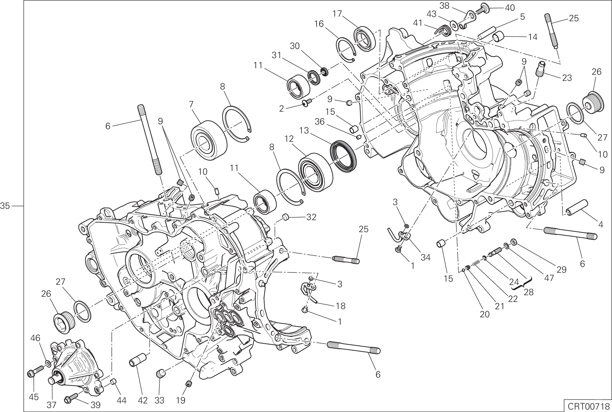 010 PAIRE DE DEMI CARTERS POUR SUPERBIKE PANIGALE R 2017