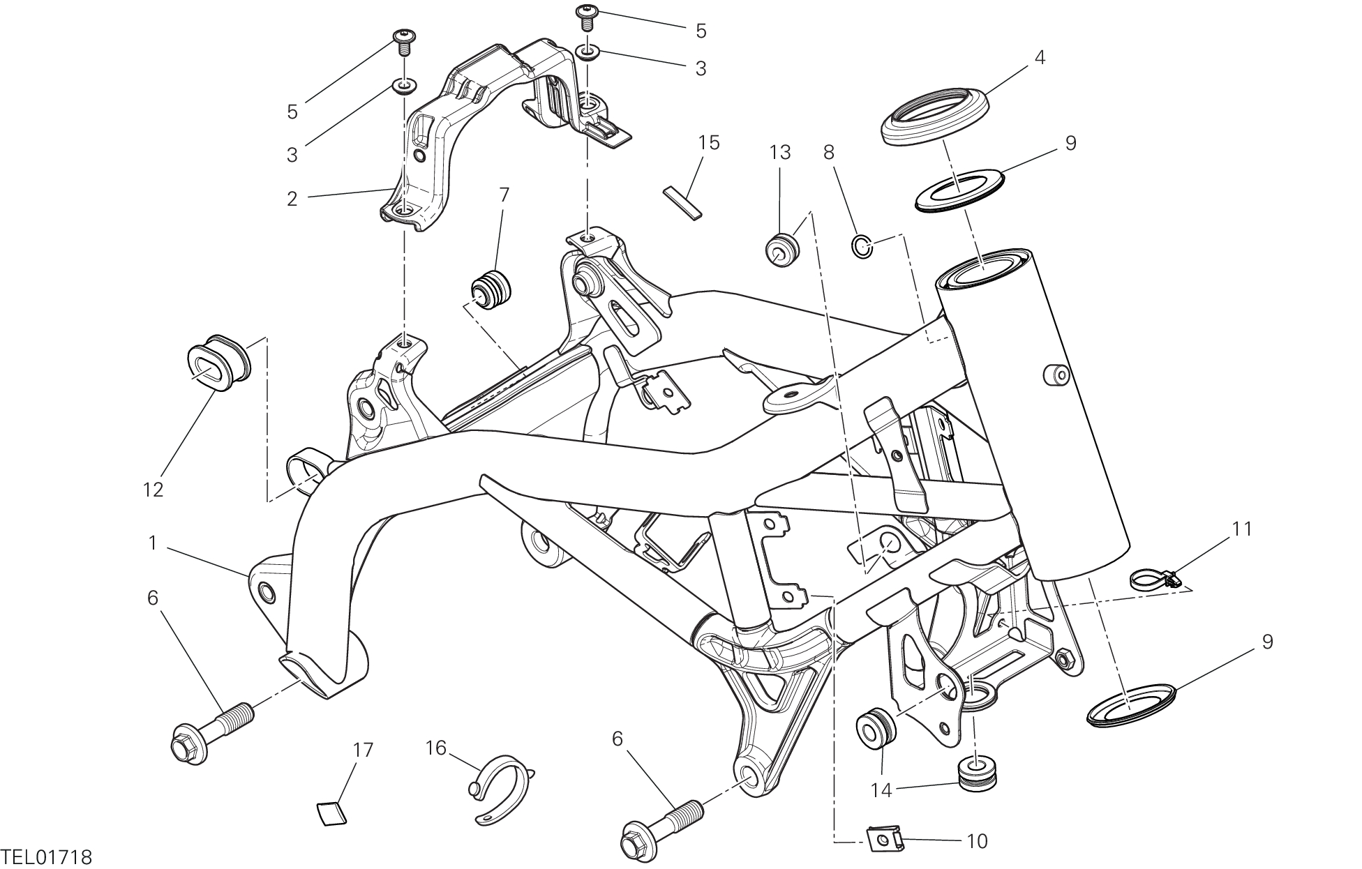 32A CADRE POUR HYPERMOTARD 698 MONO 2025
