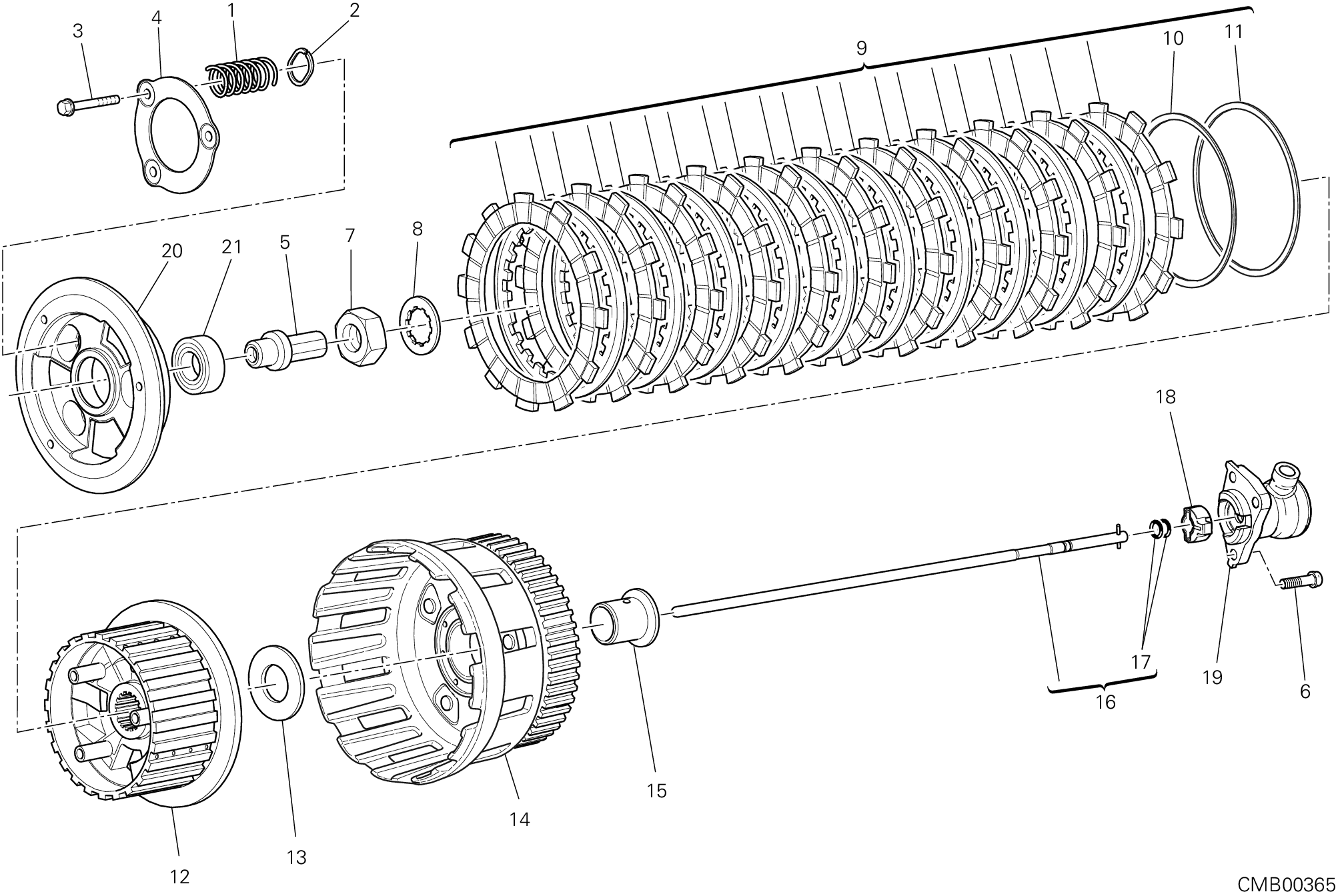 004 EMBRAYAGE POUR MONSTER 1100 EVO ABS 2012