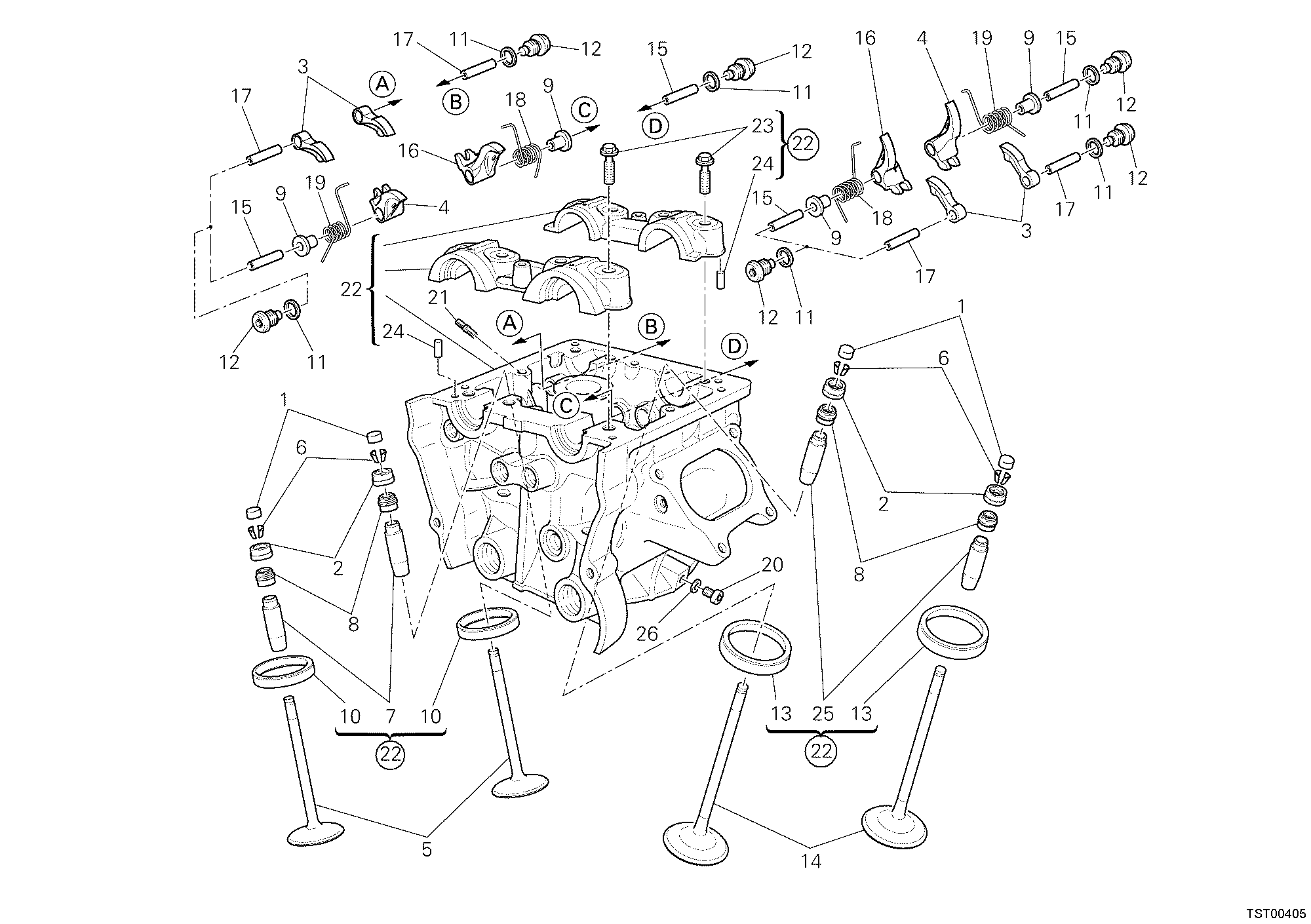 014 CULASSE VERTICALE POUR SUPERBIKE 1198 R 2010