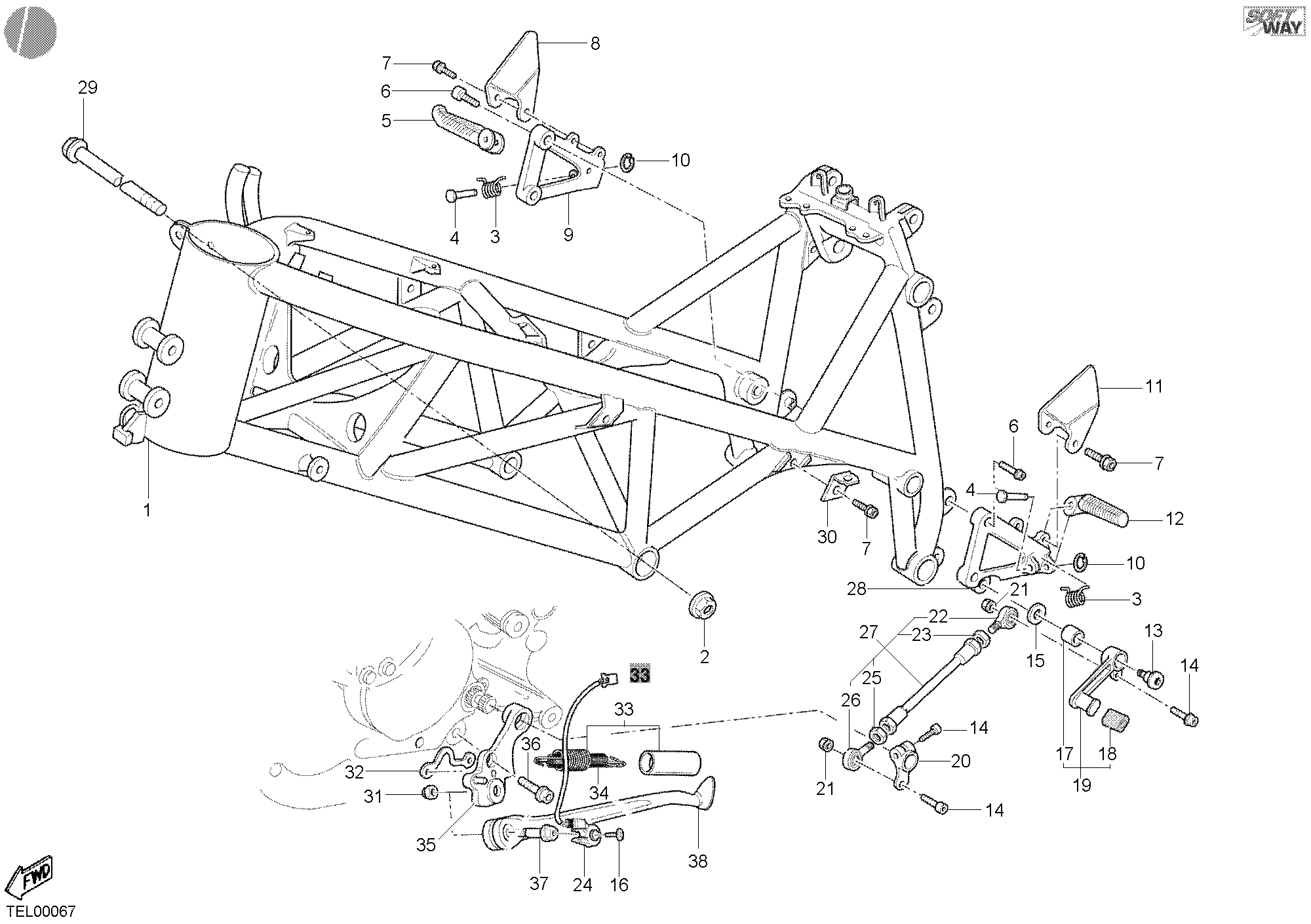 023 CADRE POUR SUPERBIKE 998 2003