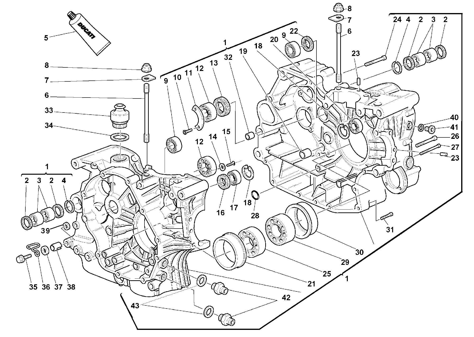 100 CARTER MOTEUR POUR MONSTER 750 DARK CITY 1999