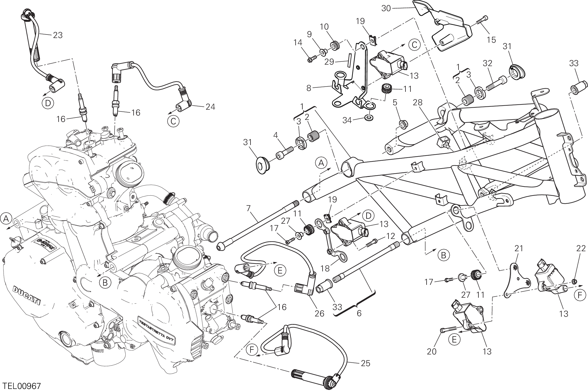 022 CADRE POUR MULTISTRADA 1200 ENDURO PRO 2018