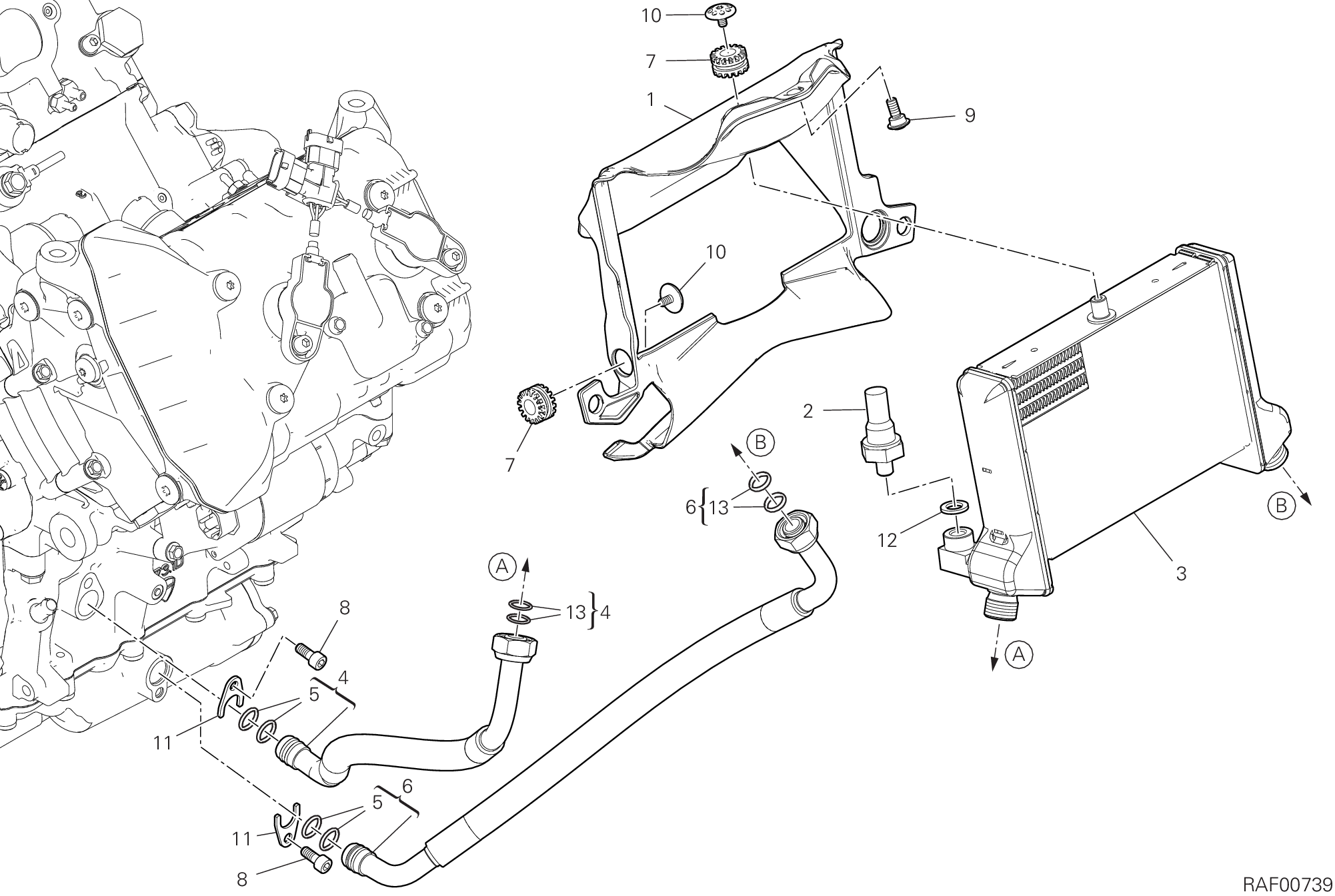 34A RADIATEUR A HUILE POUR MULTISTRADA V4 2022