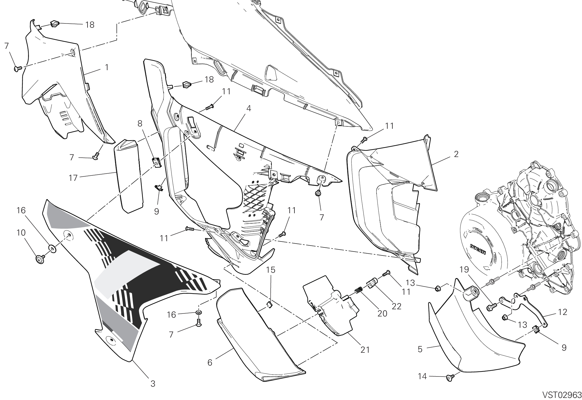 37E PANNEAU LATERAL DROIT POUR MULTISTRADA V4 PIKES PEAK 2025