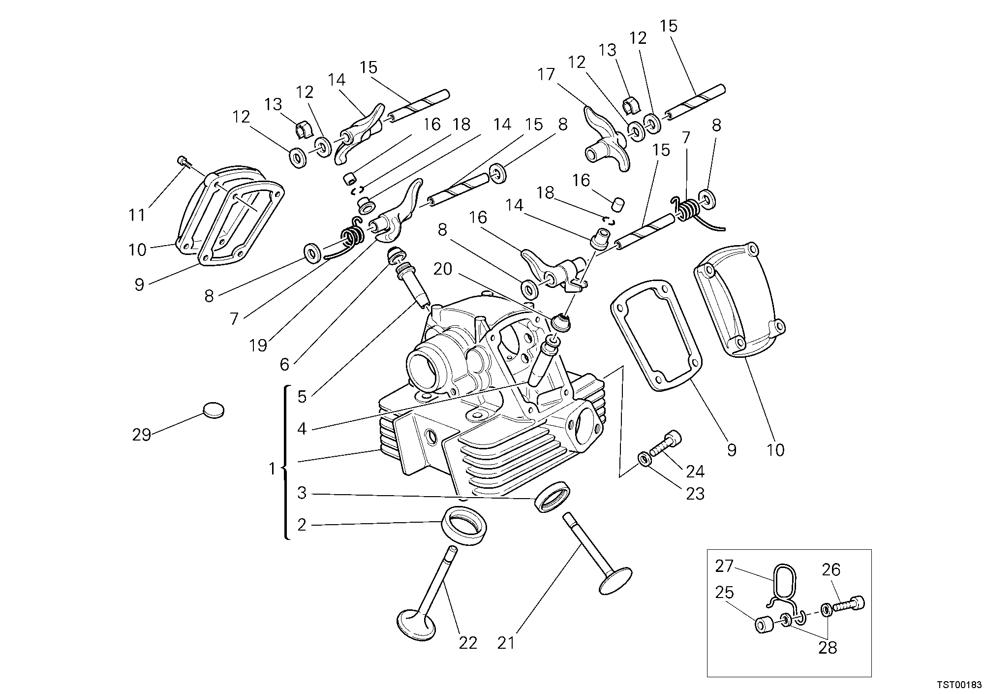 014 CULASSE VERTICALE POUR MONSTER S2R 800 2006