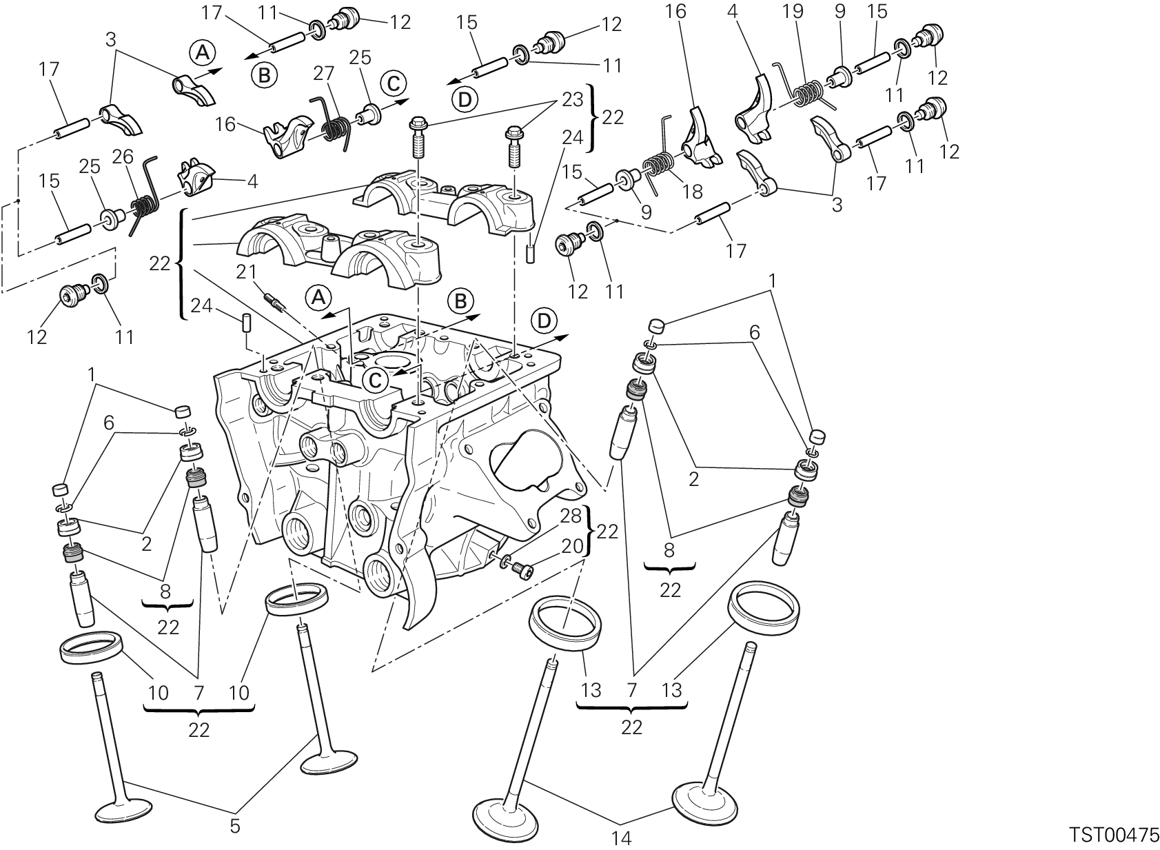 014 CULASSE VERTICALE POUR MULTISTRADA 1200 S TOURING 2013