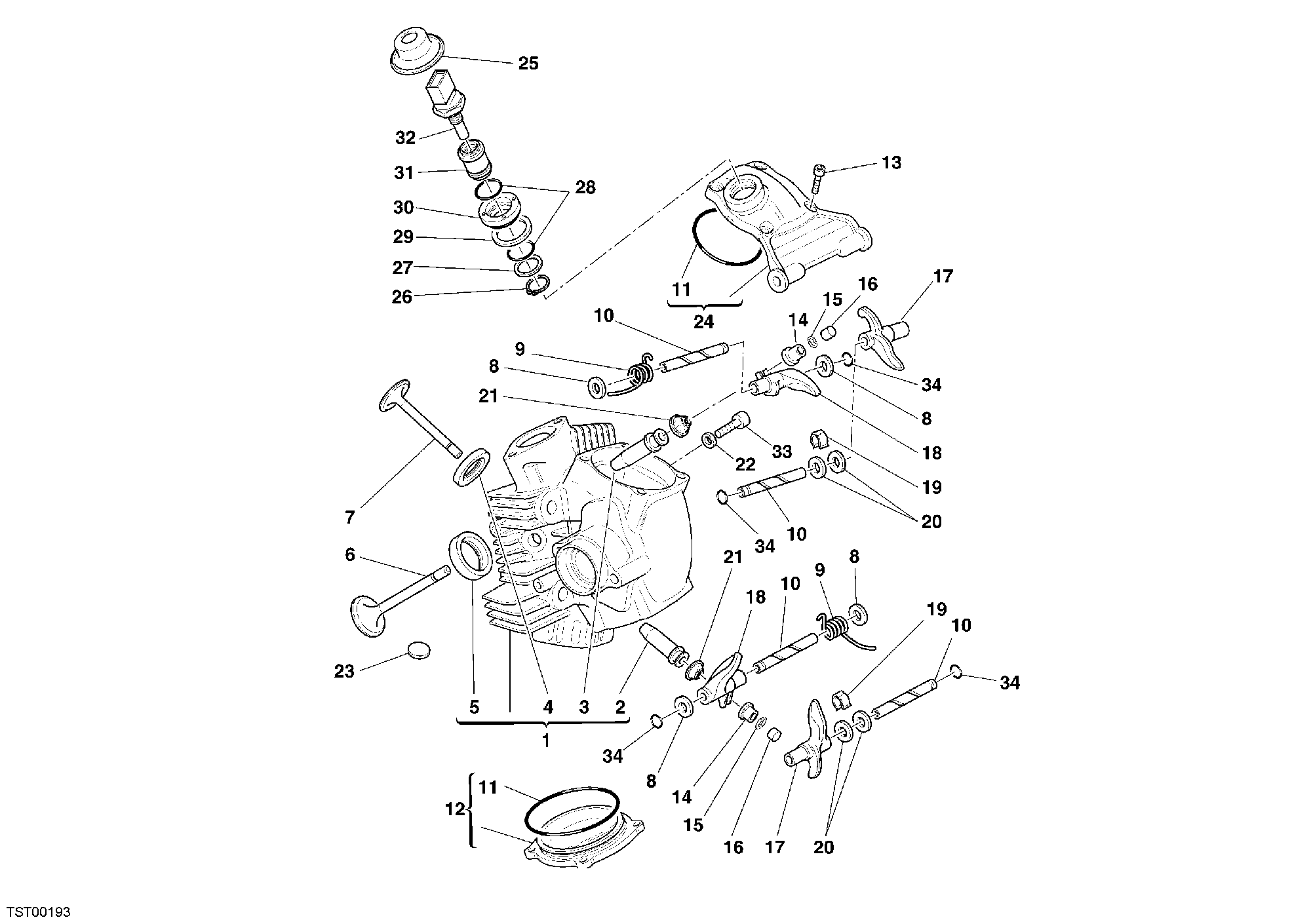 015 CULASSE HORIZONTALE POUR SPORTCLASSIC SPORT 1000 SINGLE SEAT 2006