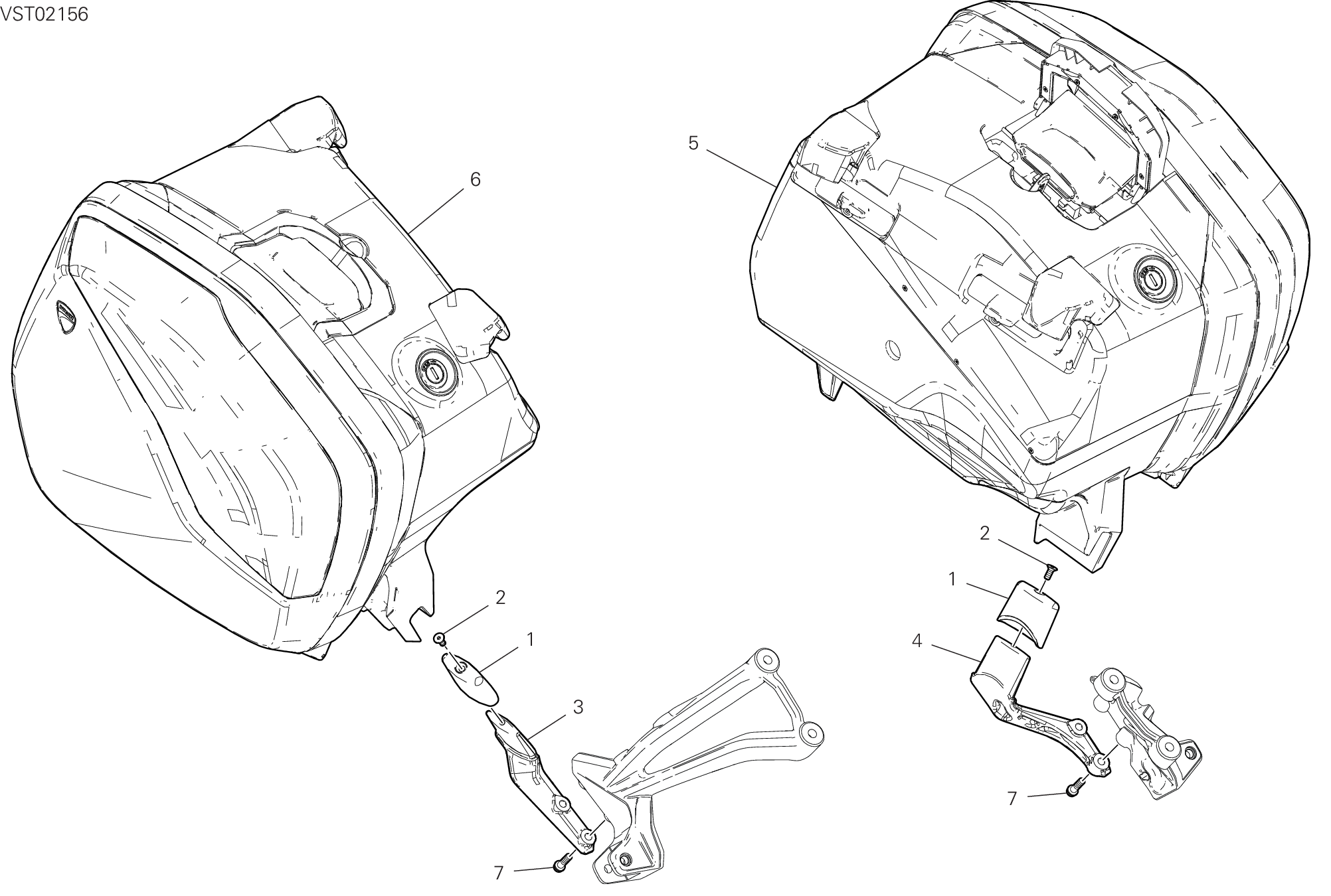 38A SACOCHES LATERALES POUR MULTISTRADA V4 GRAND TOUR 2024