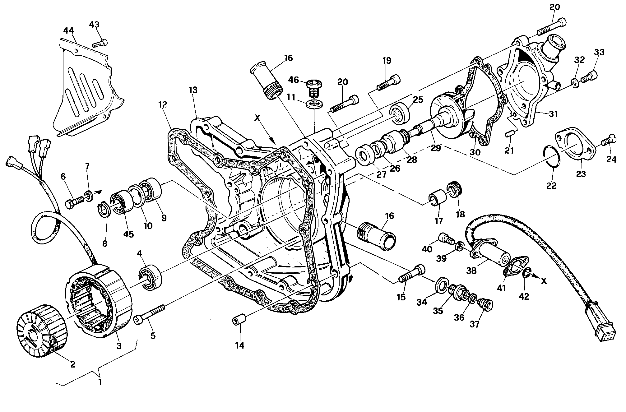 011 COUVERCLE GENERATEUR POUR SUPERBIKE 907 IE 1990