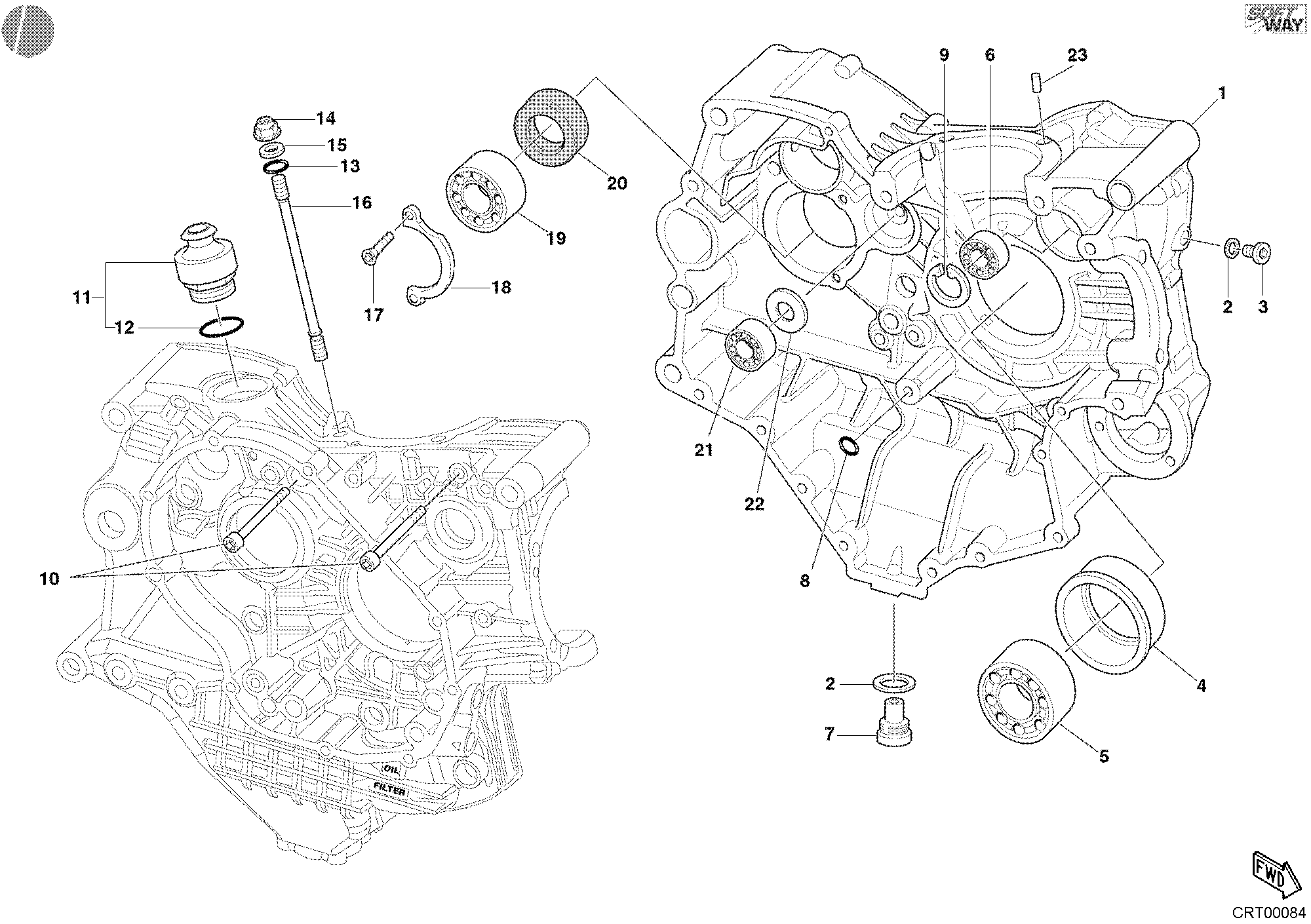 010 CARTER MOTEUR POUR SUPERBIKE 998 S BAYLISS 2002